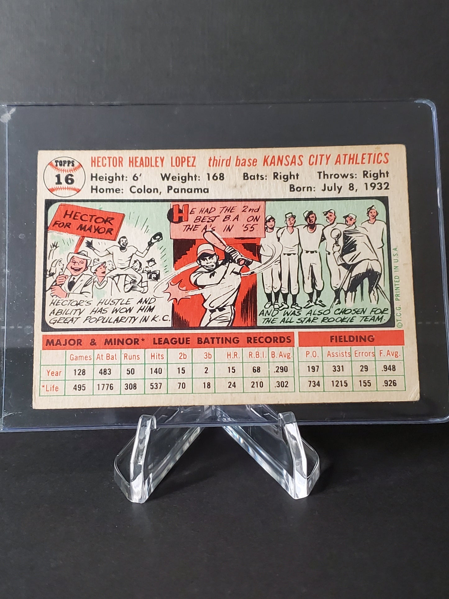 Hector Lopez 1956 Topps Baseball #16
