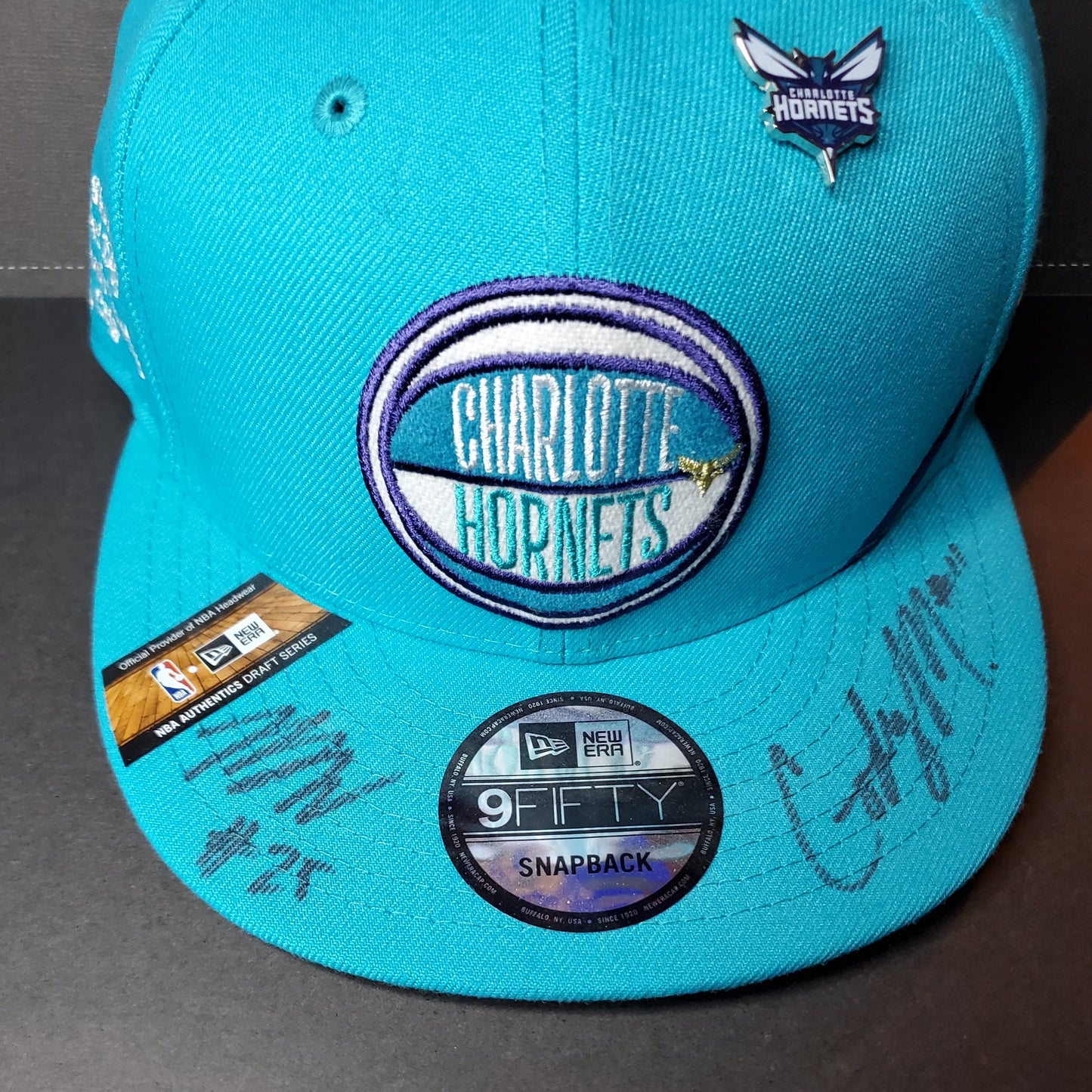 2019 Hornets Draft Class Hat SIGNED by P.J. Washington & Cody Martin