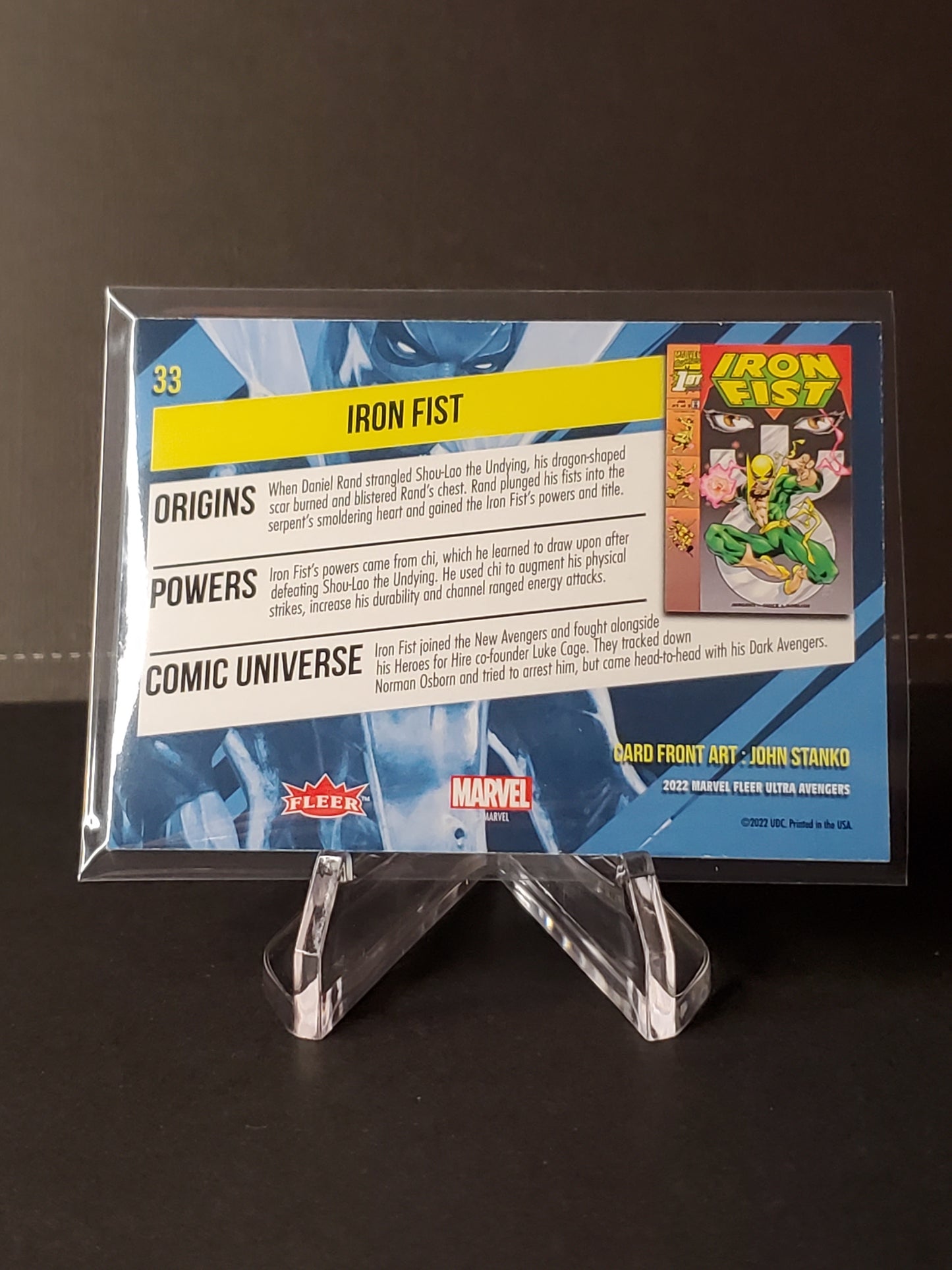 Iron Fist 2022 Fleer Ultra Avengers #33