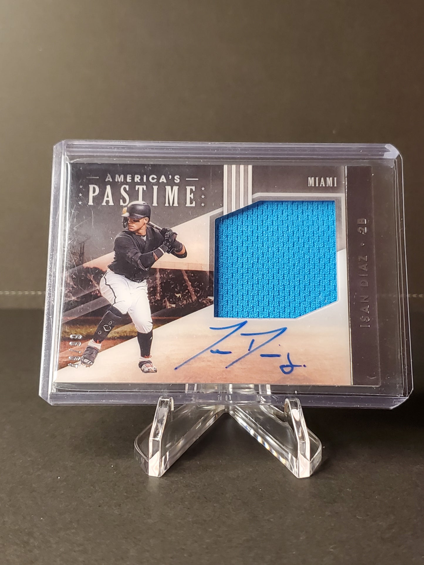 Isan Diaz 2020 Panini America's Pastime Patch AUTO /99 #MS-ID