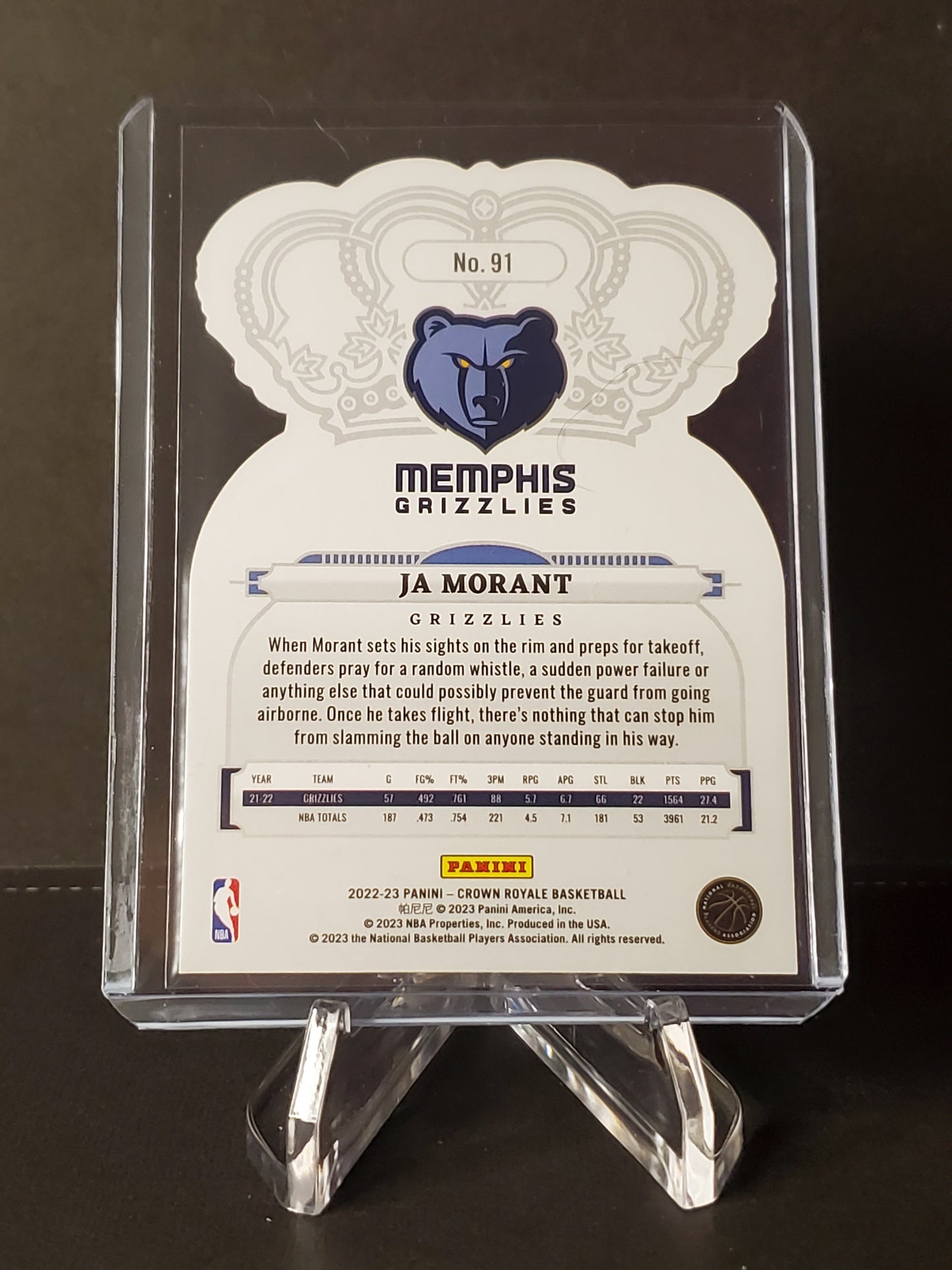 Ja Morant 2022-2023 Crown Royale Asia Red Mojo #91