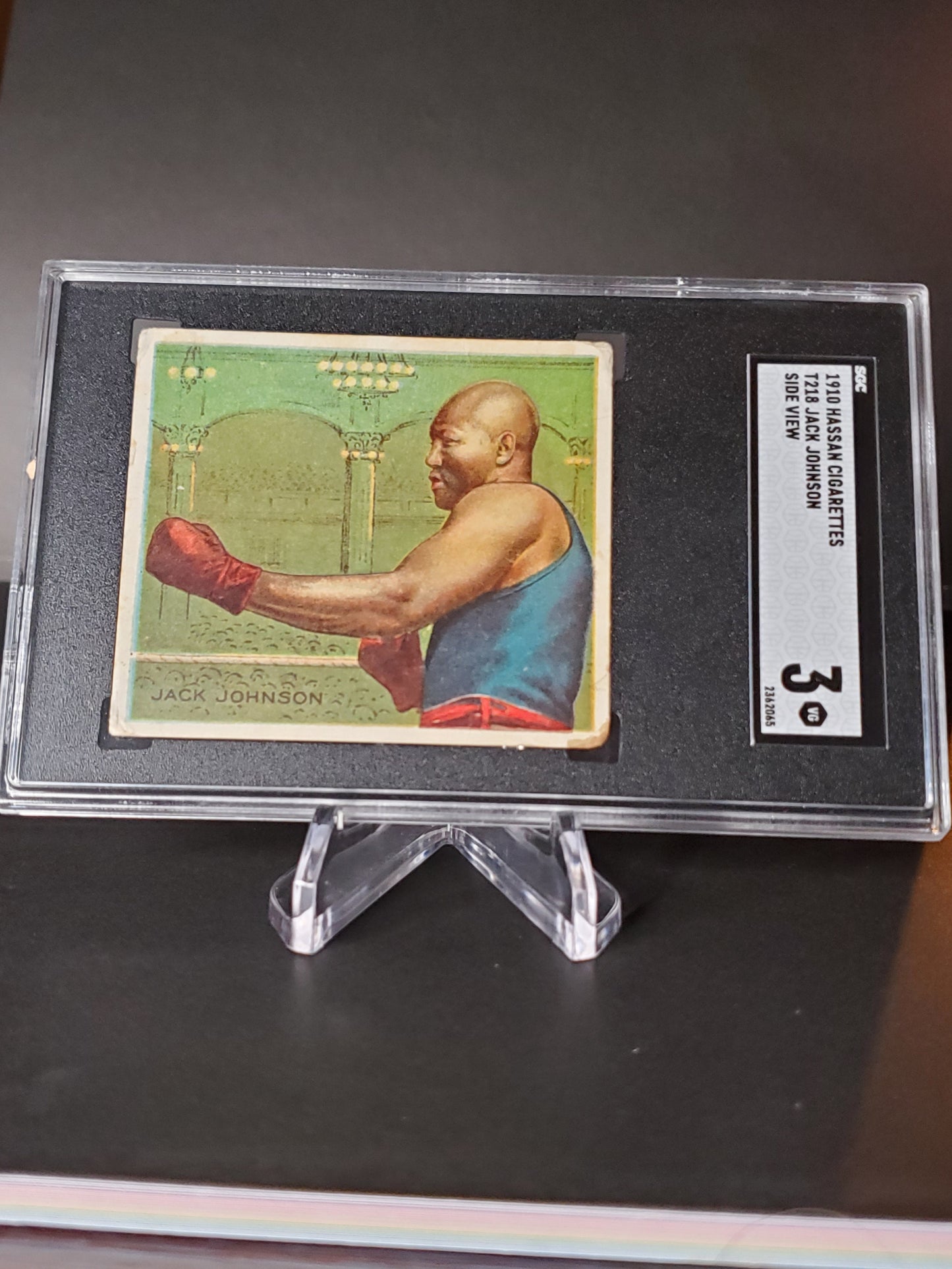 1910 Jack Johnson T218 Hassan Mecca Champions Side View SGC 3 EYE APPEAL