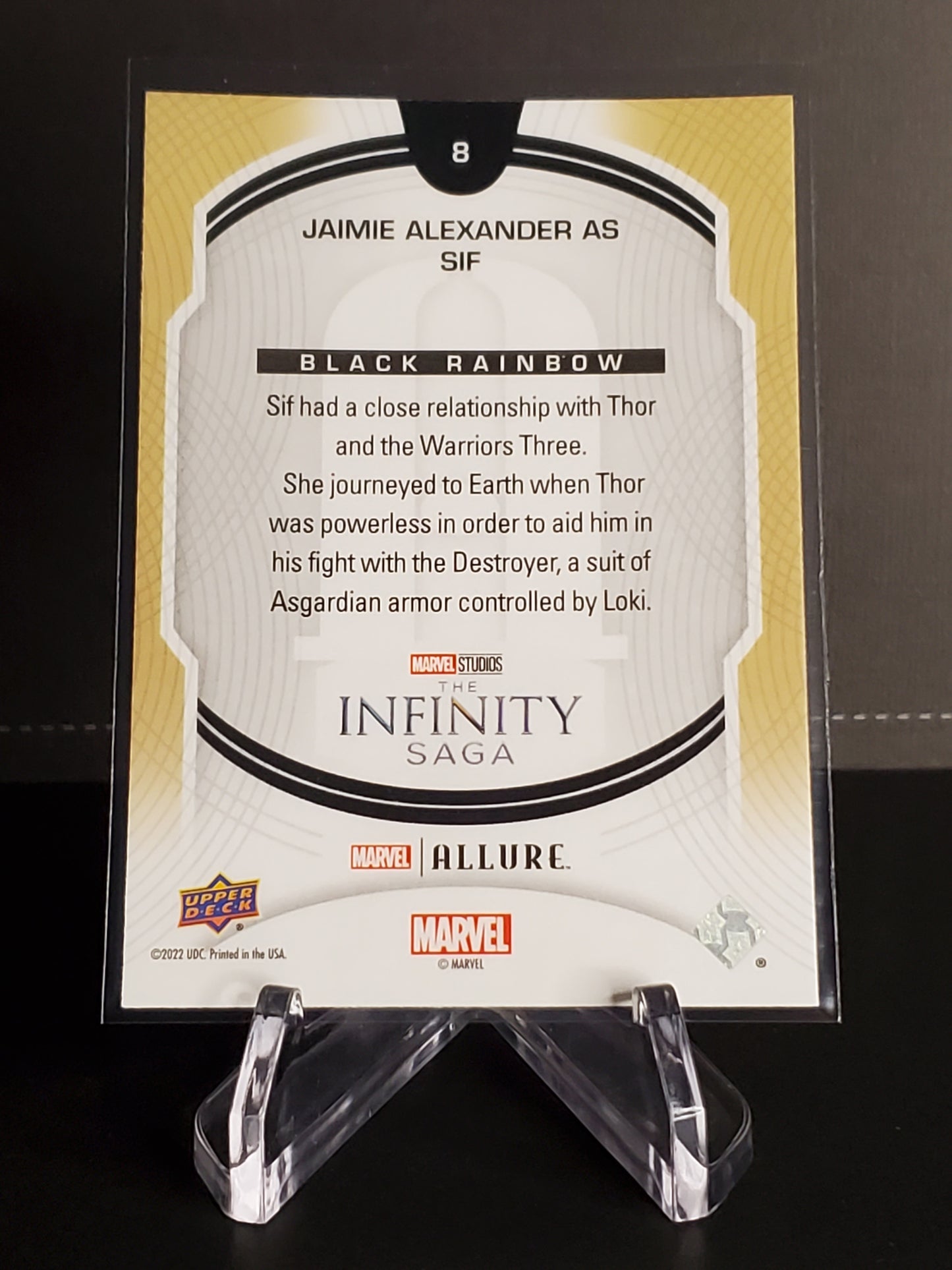 Jami Alexander as Sif 2022 Upper Deck Marvel Allure Black Rainbow #8