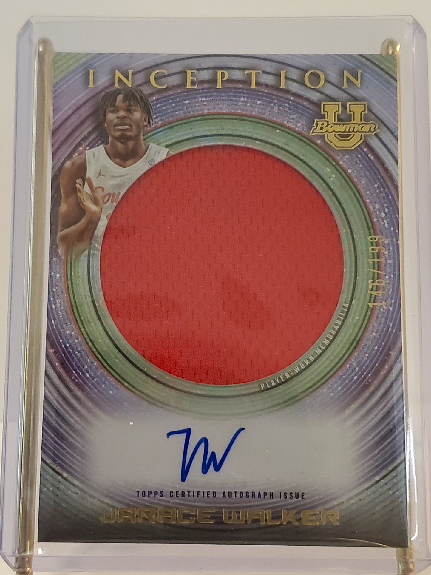 Jarace Walker - 2023 Bowman Inception University Rookie, JUMBO Patch Auto #146/199