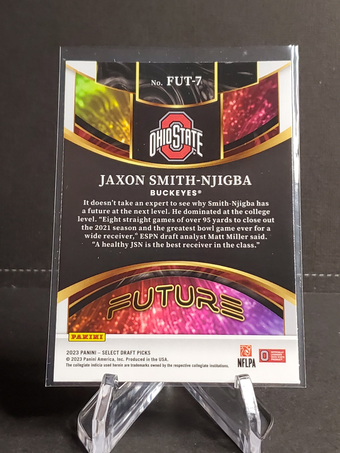 Jaxon-Smith Njigba 2023 Panini Select Draft Picks RC Future #FUT-7