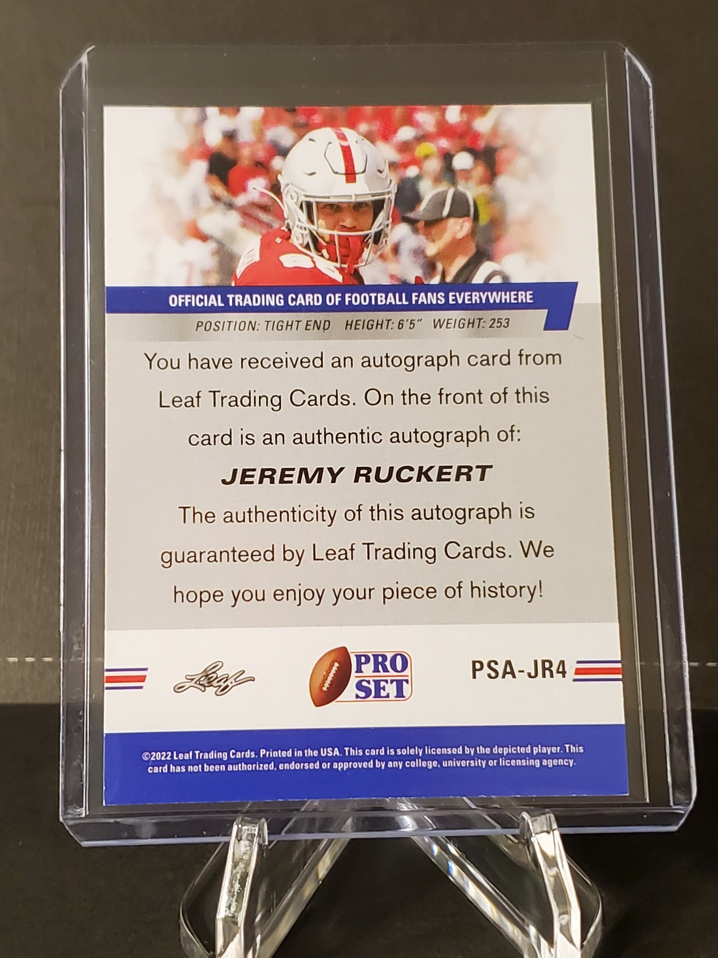 Jeremy Ruckert 2022 Leaf Pro Set AUTO XRC #PSA-JR4