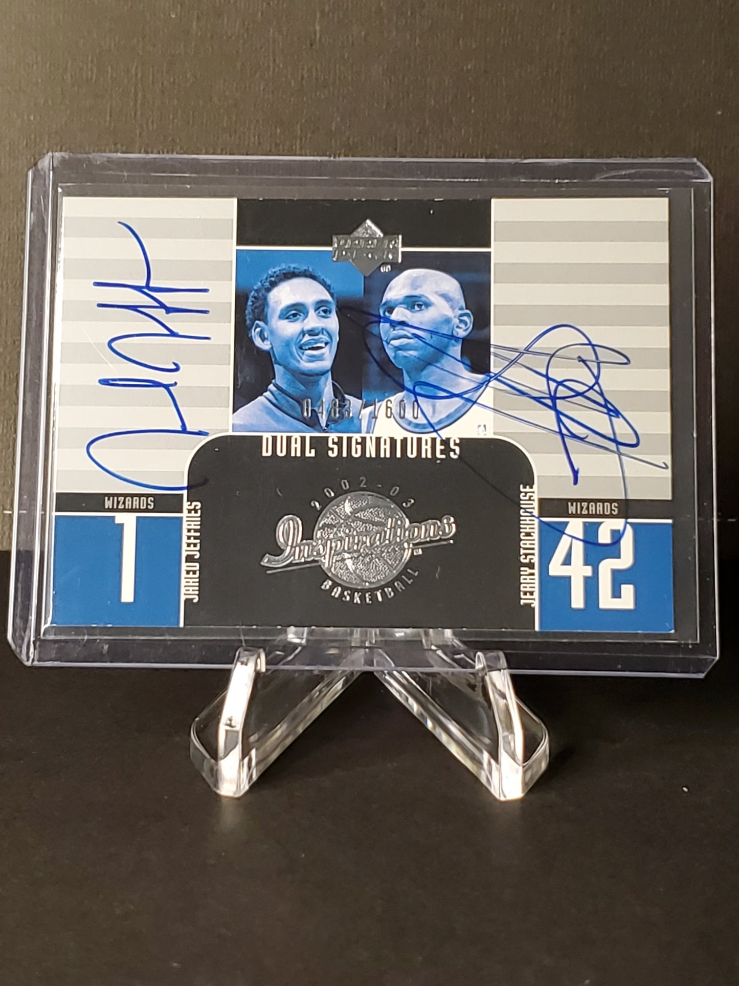 Jared Jeffries/Jerry Stackhouse 2003 Upper Deck Dual Signatures AUTO #134: /1600