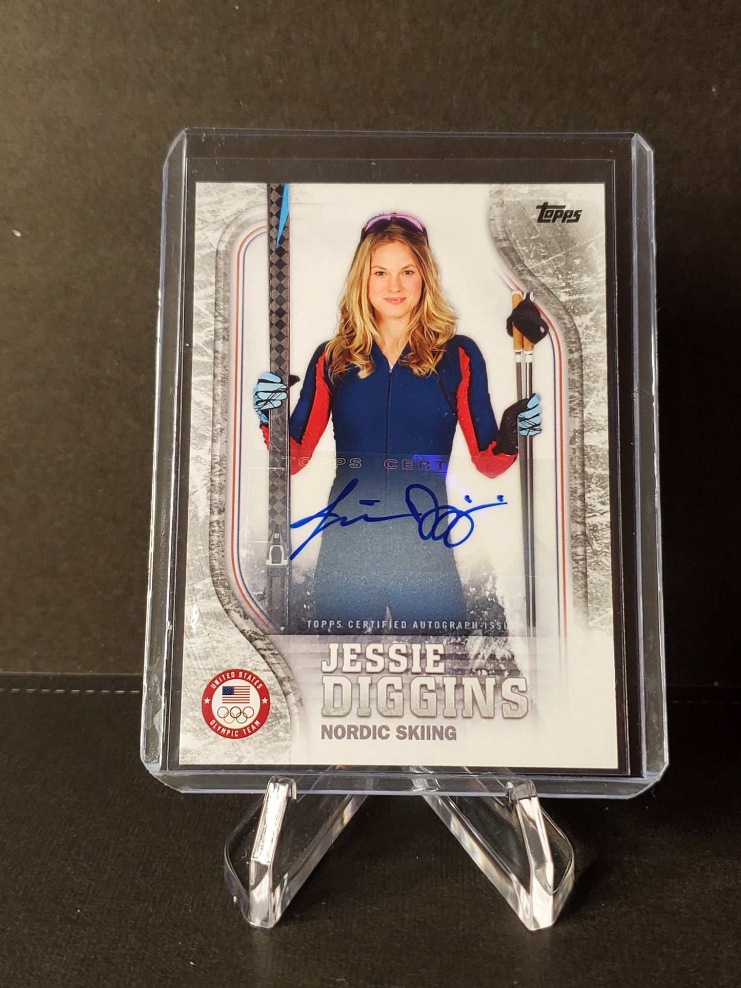 Jessie Diggins 2018 Topps US Winter Olympics AUTO #US-11: #'d /50