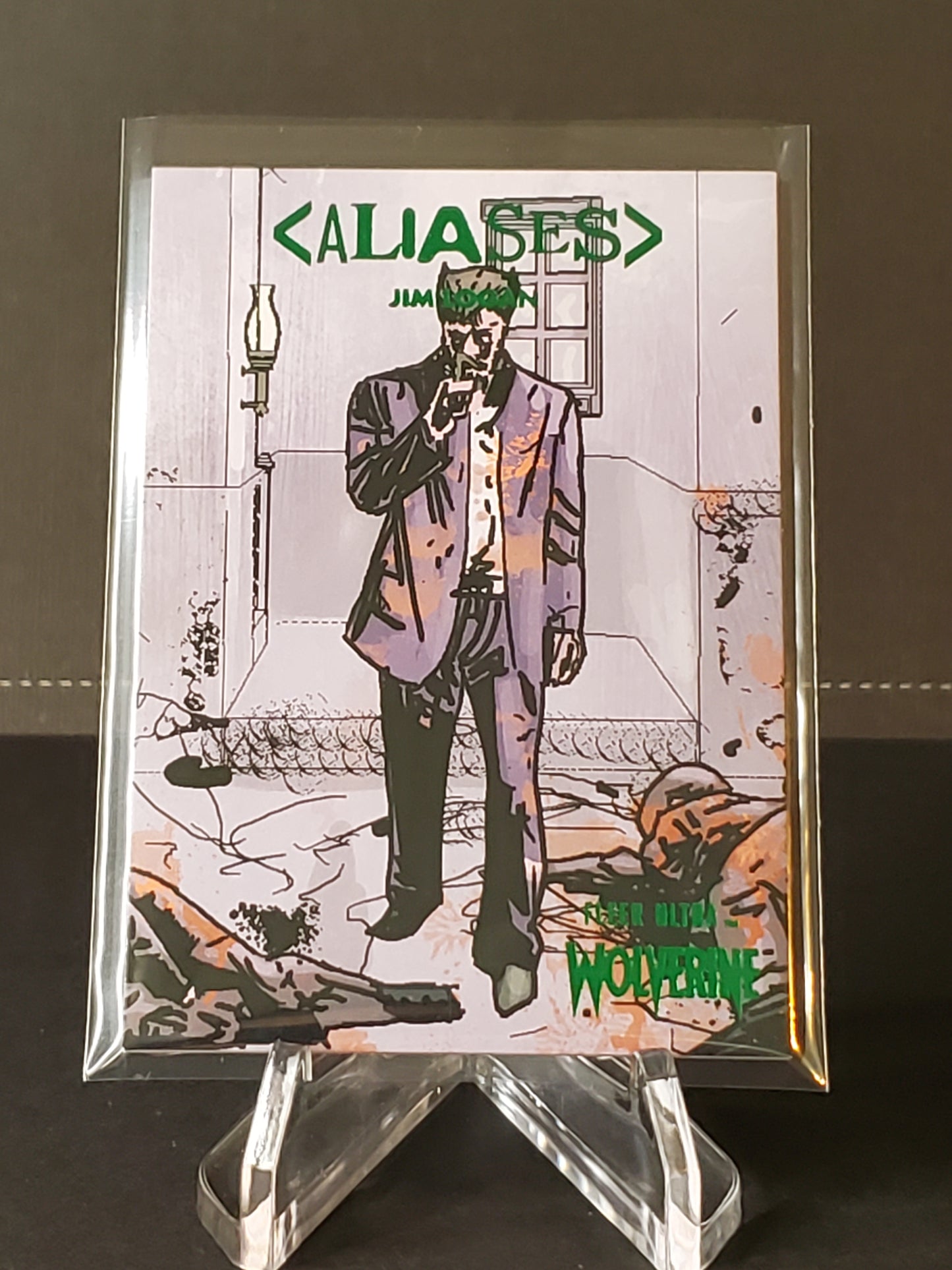 Jim Logan 2023 Fleer Ultra Wolverine Green Aliases #A-17