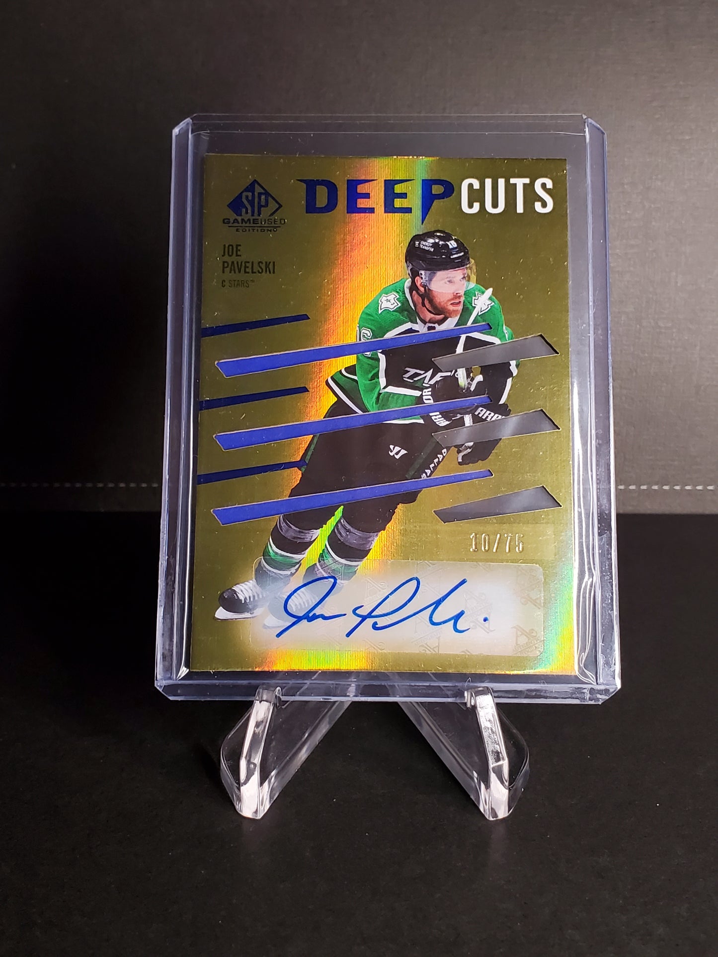 Joe Pavelski 2023-24 SP Game Used Deep Cuts AUTO /75