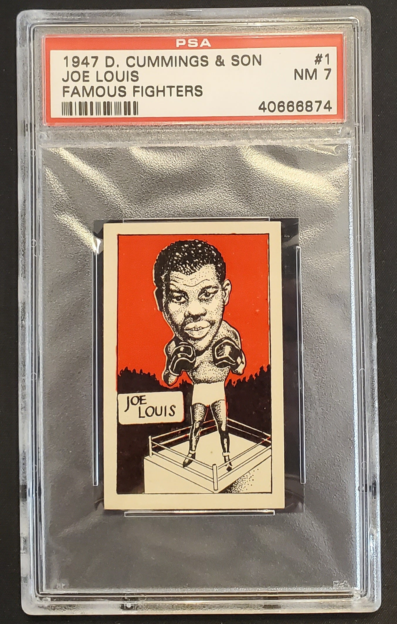 Joe Louis 1947 D. Cummings & Sons Famous Fighters PSA 7 (SUPER RARE)
