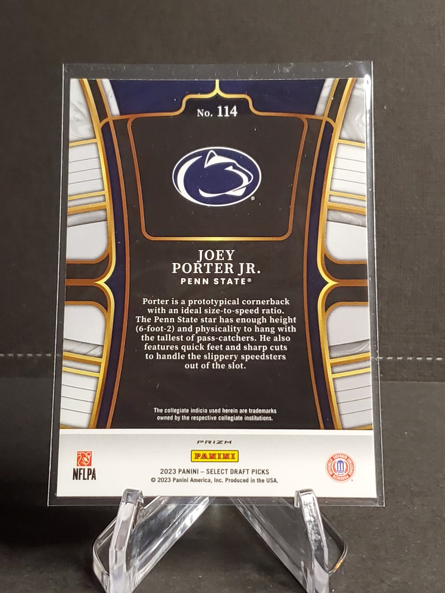 Joey Porter Jr. 2023 Panini Select Draft Picks RC Prizm #114