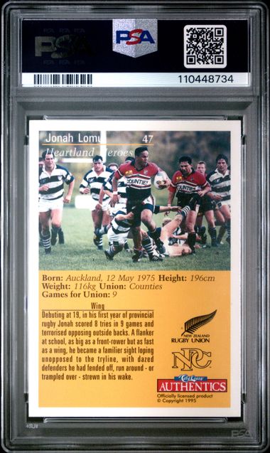 Jonah Lomu - 1995 Card Crazy Rugby NPC SUPERSTARS #47 Rookie Card RC | PSA 6