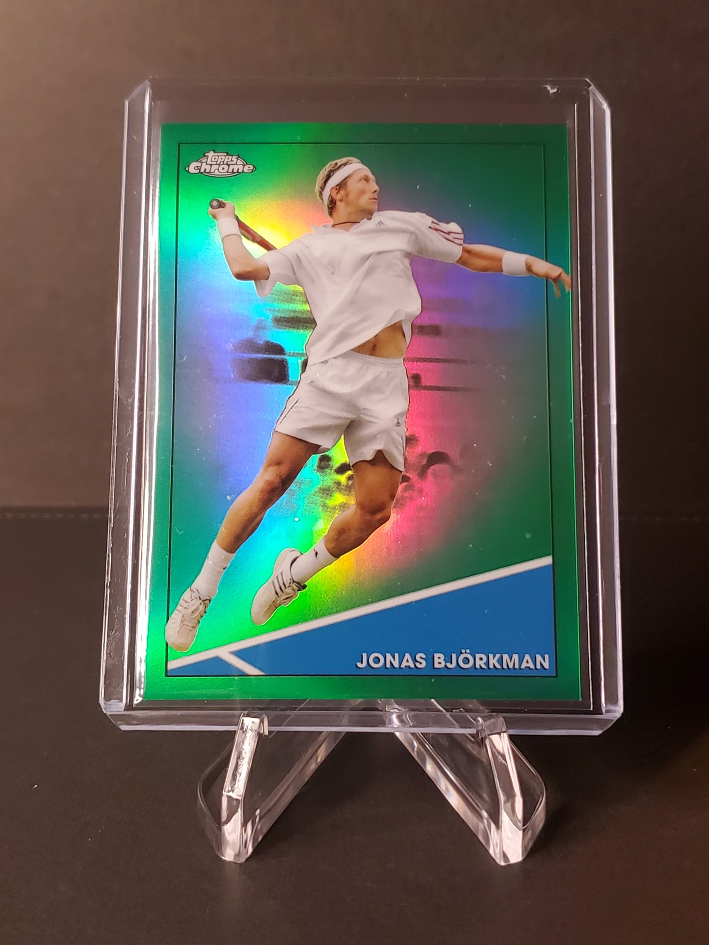 Jonas Bjorkman 2021 Topps Chrome Tennis Green Refractor #6 : /75