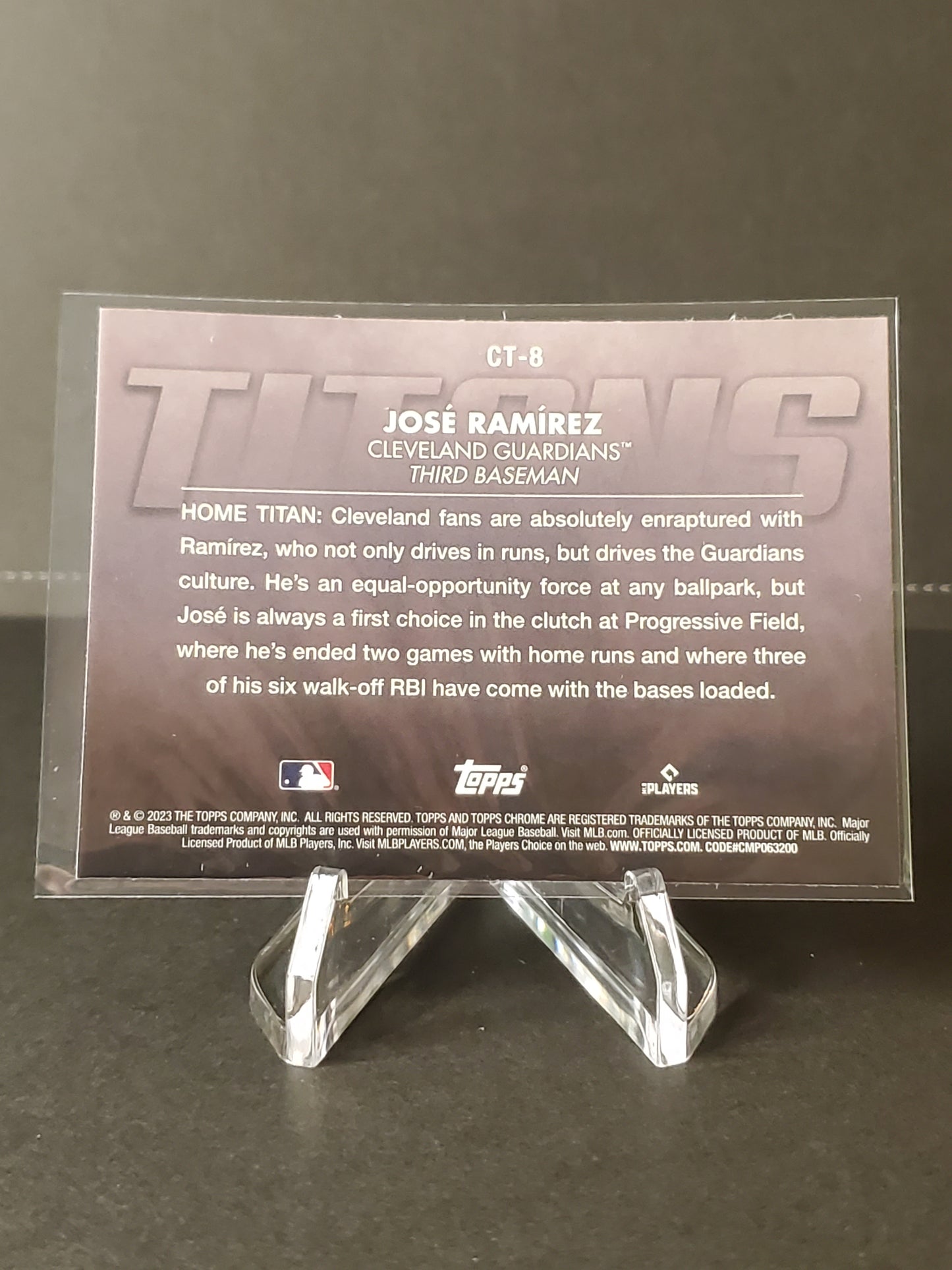 Jose Ramirez 2022 Topps Chrome Titans #CT-8