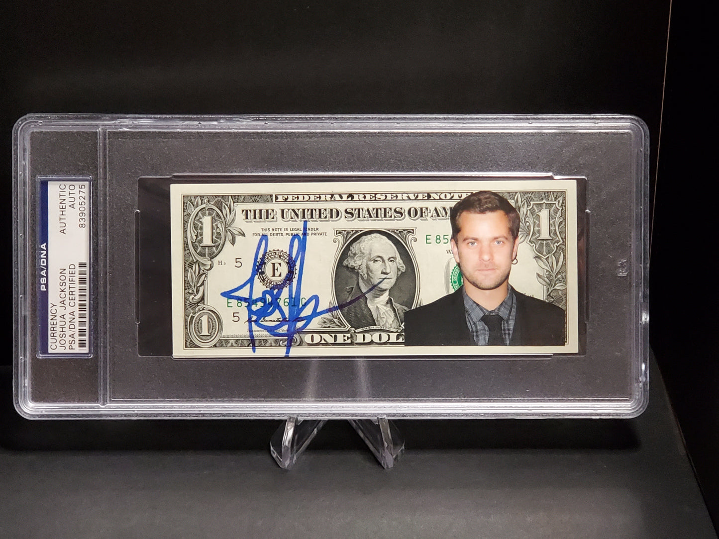 Joshua Jackson - Dawson's Creek Signed One of a Kind $1 Bill Currency PSA/DNA AUTO