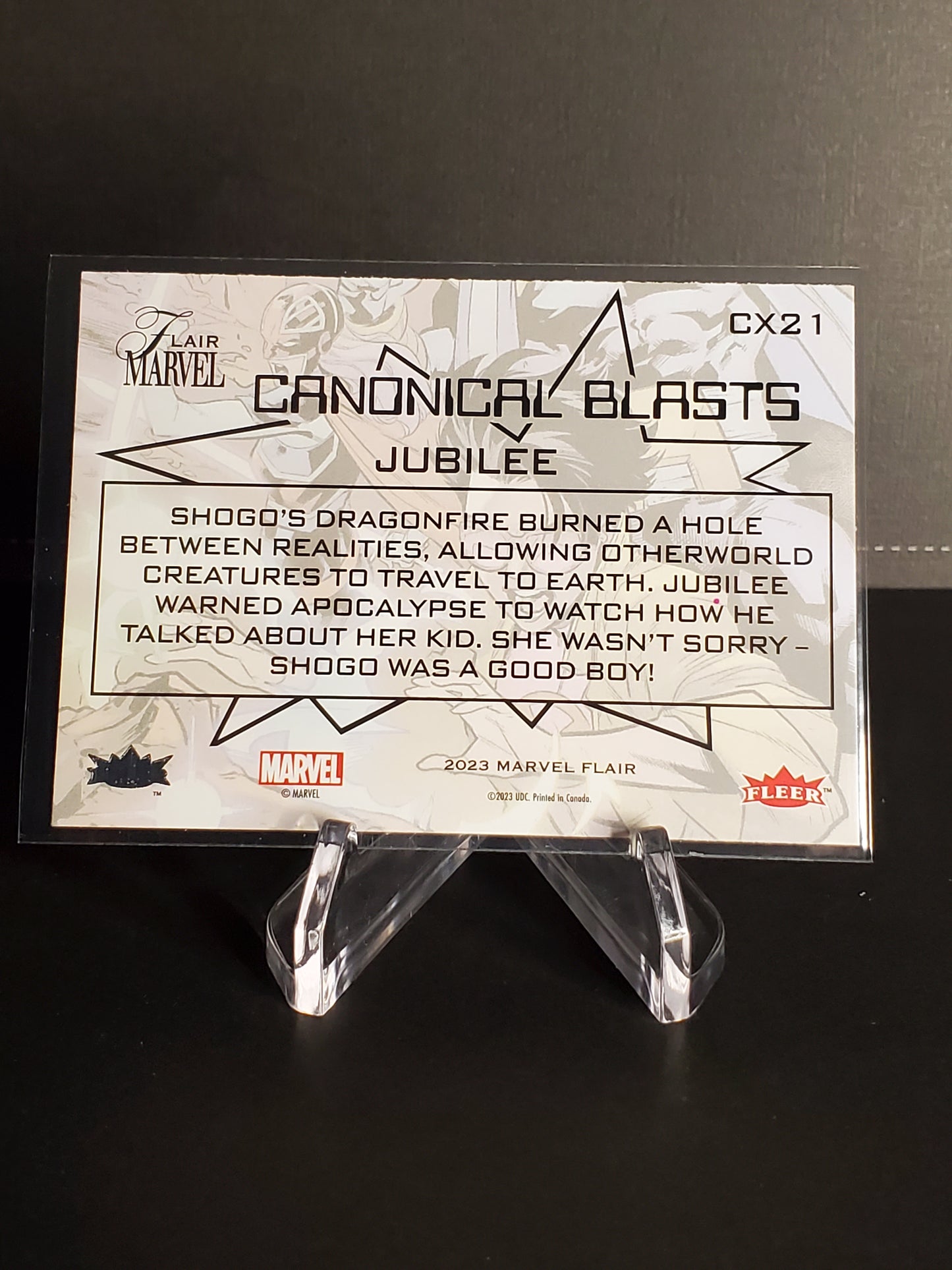 Jubilee 2024 Marvel Flair Canonical Blasts #CX-21