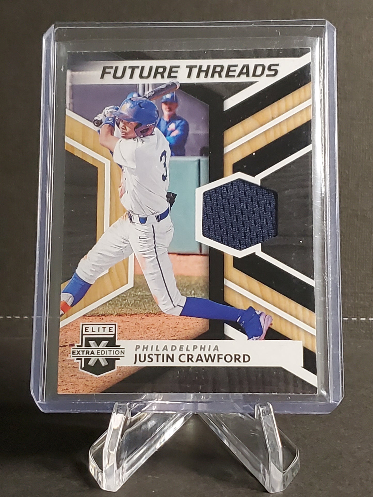 Justin Crawford 2022 Panini Elite Extra Edition Future Threads #FT-JC