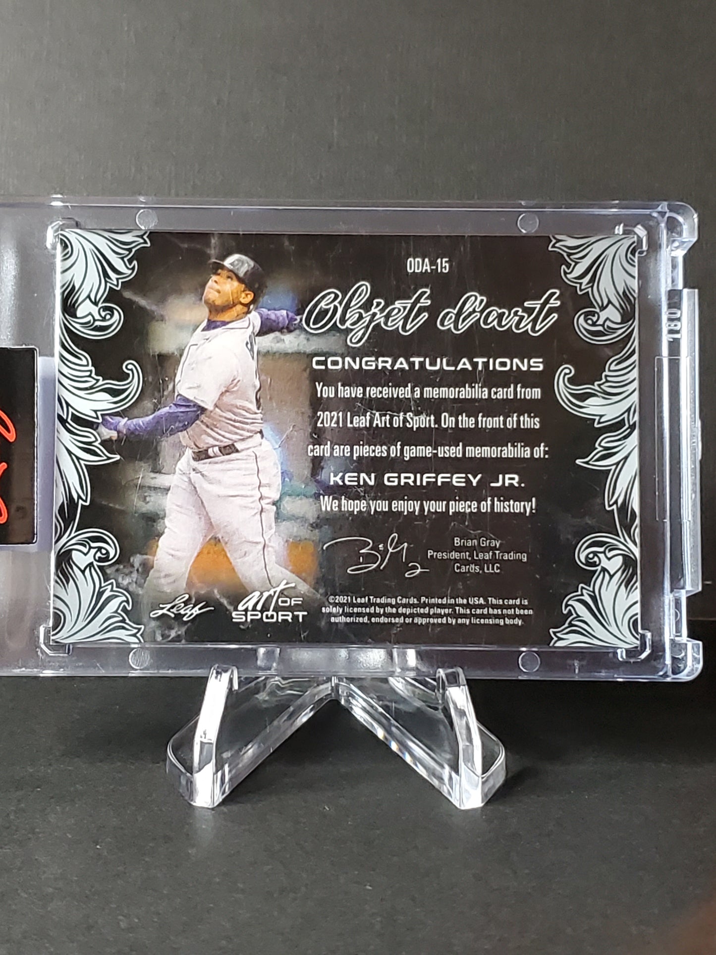 Ken Griffey Jr. - 2021 Leaf Art of Sport: Dual Threads #ODA-15: /15
