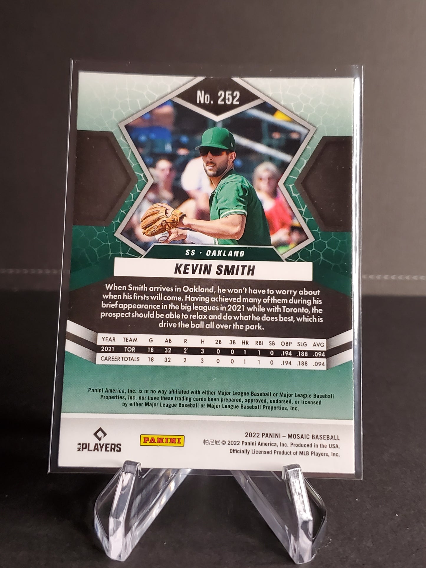 Kevin Smith 2022 Panini Mosaic RC #252