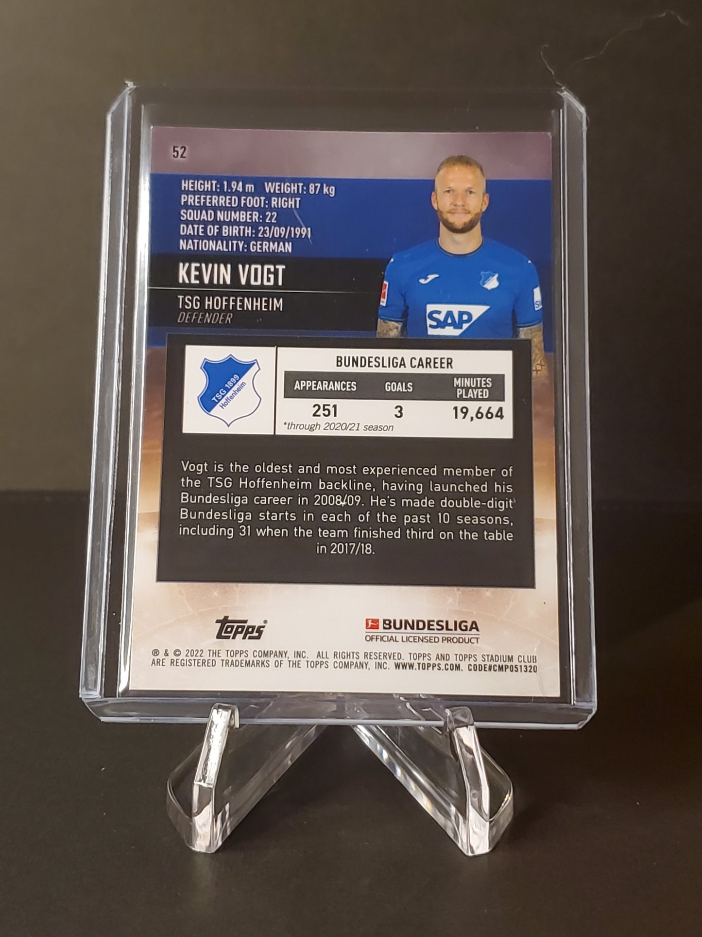 Kevin Vogt 2021-2022 Topps Stadium Club Chrome Wave Refractor #52