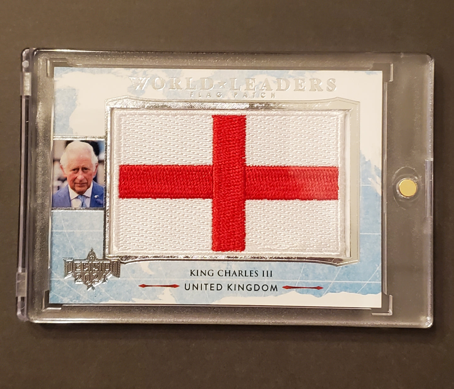 2024 Decision King Charles III World Leaders United Kingdom Flag Patch #WL1