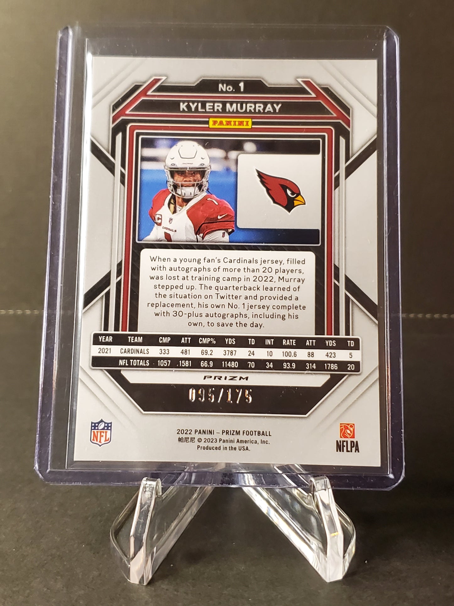 Kyler Murray 2022 Panini Prizm Green 95/175 #1