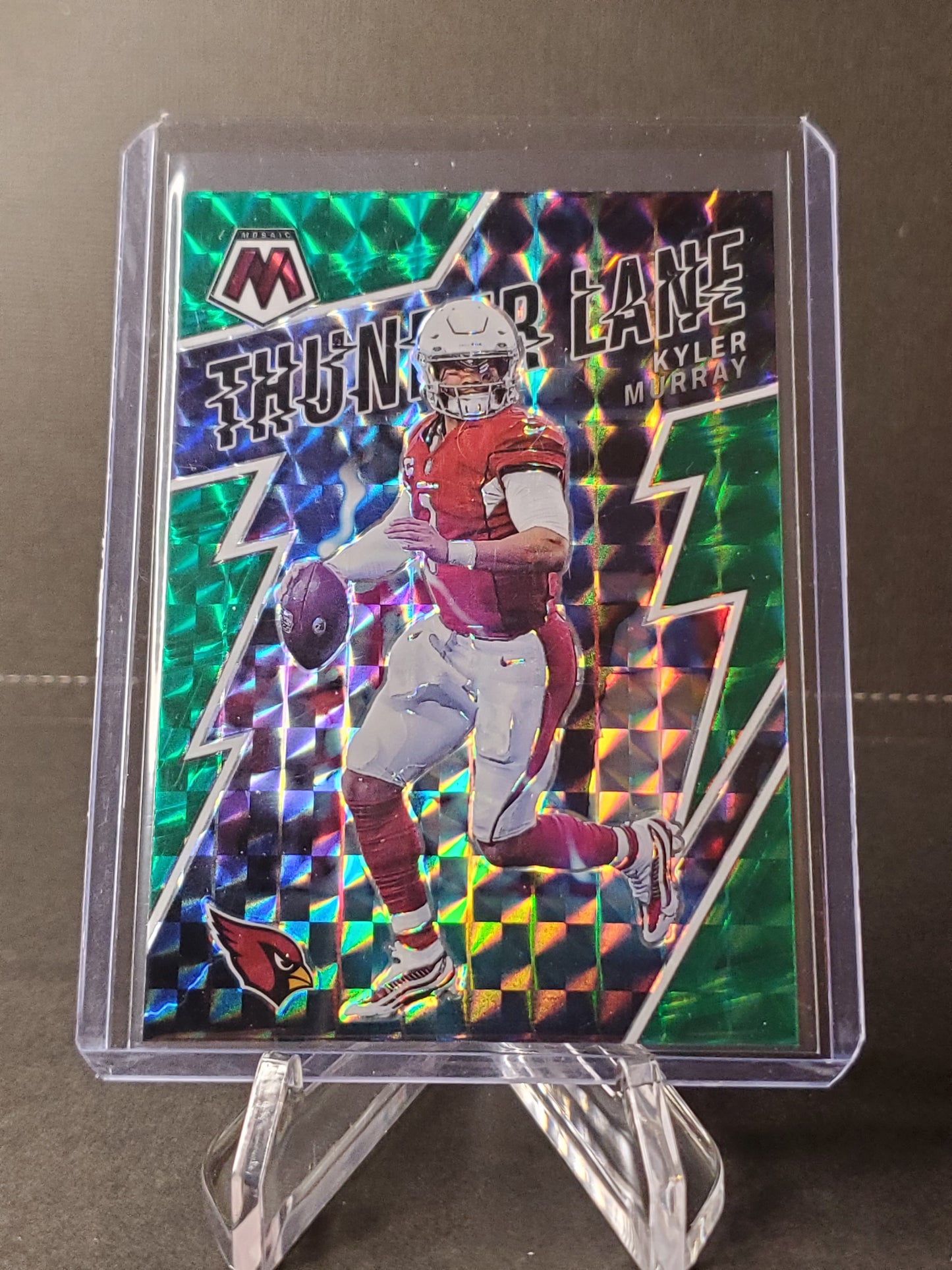 Kyler Murray 2022 Panini Mosaic Thunder Lane Green Prizm #TL-23
