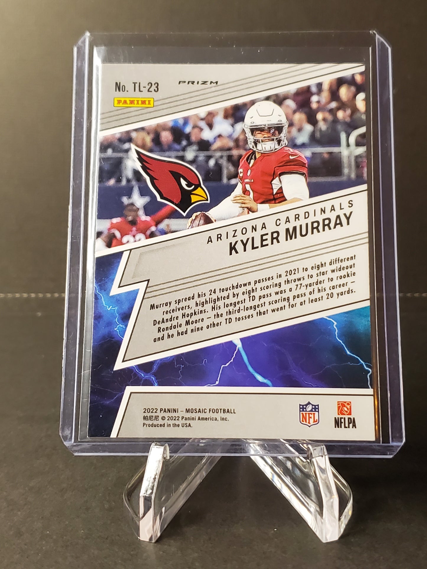 Kyler Murray 2022 Panini Mosaic Thunder Lane Green Prizm #TL-23