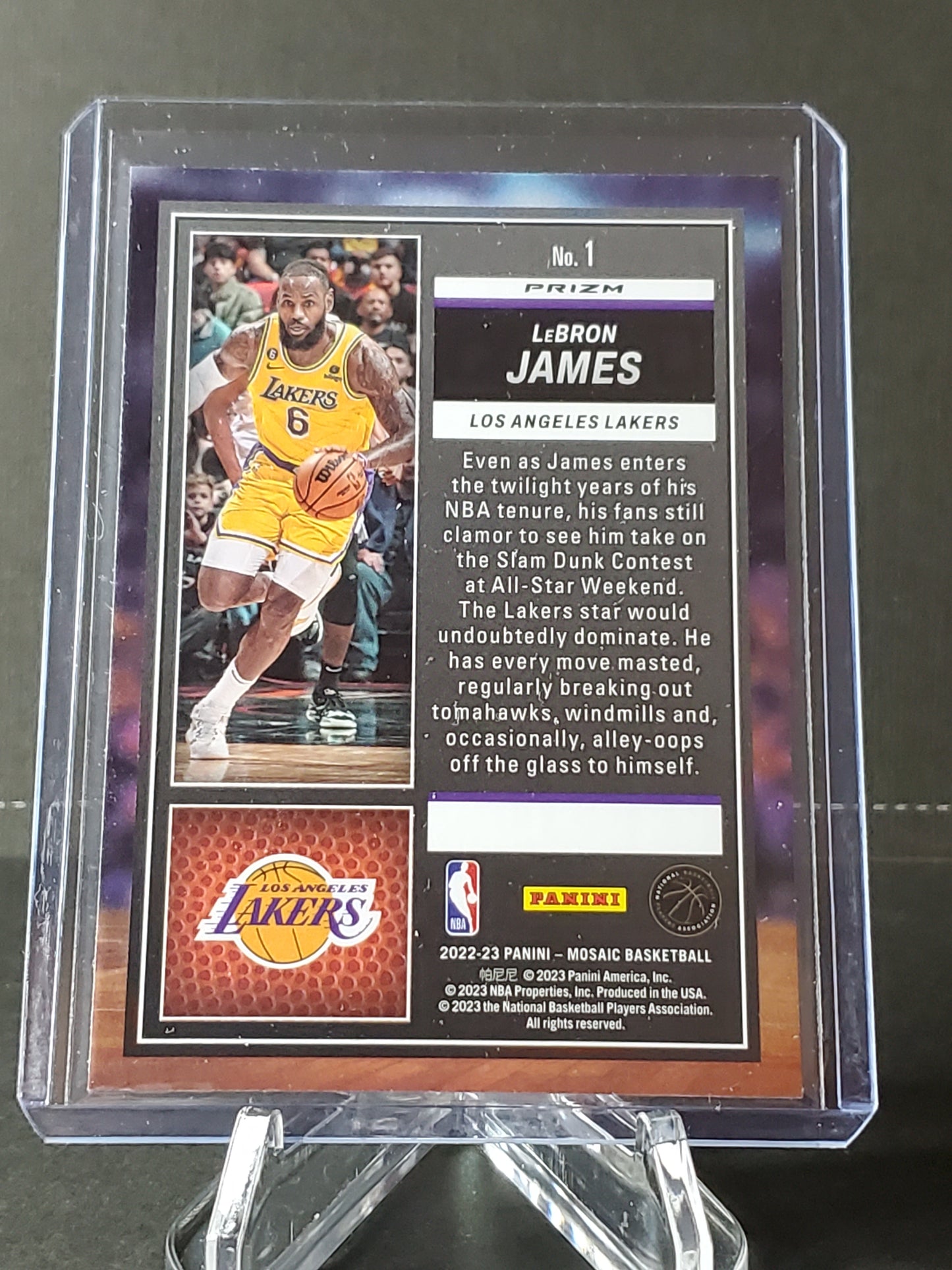 LeBron James 2023 Panini Mosaic Green Jam Masters Prizm #1