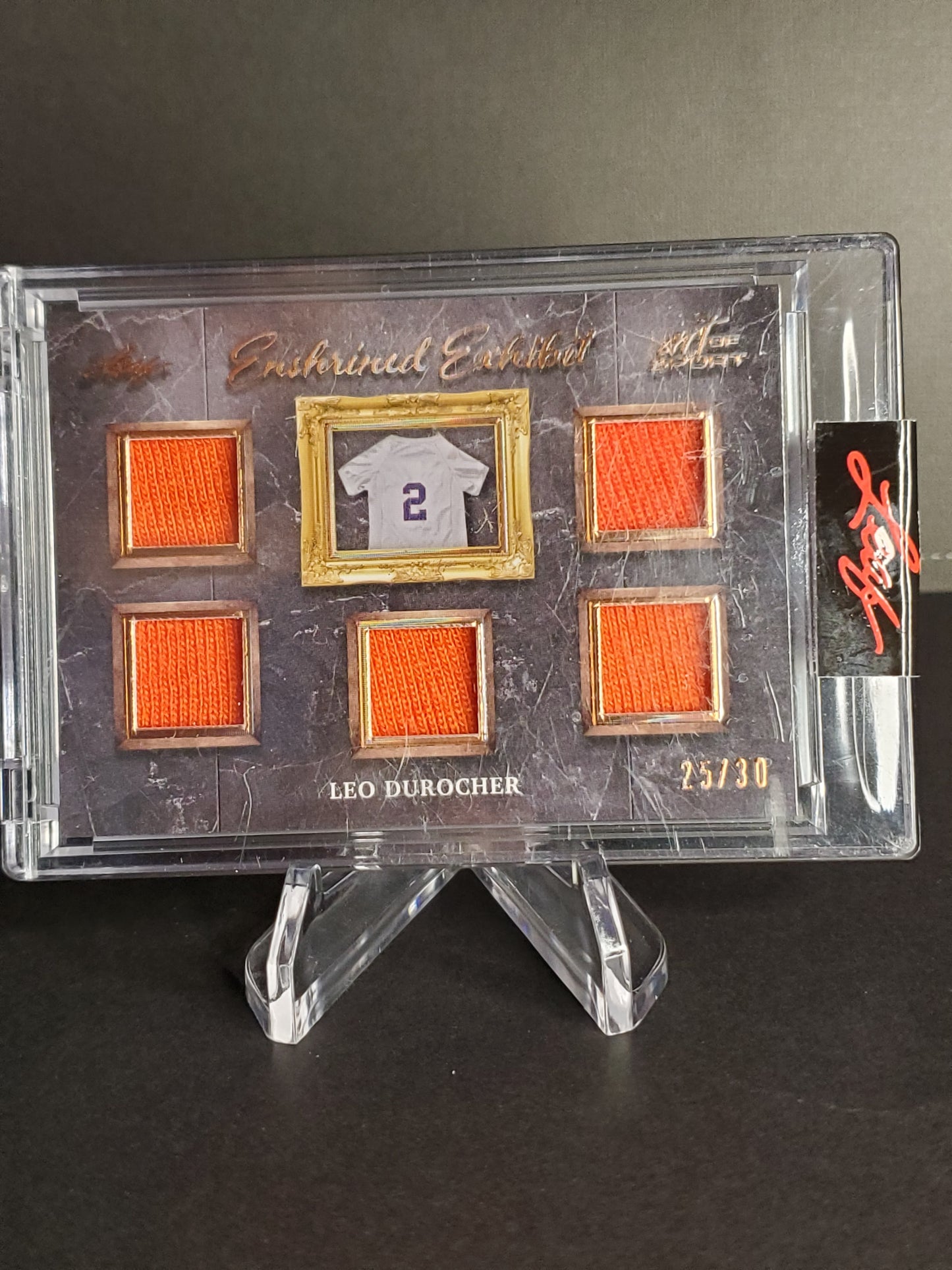 Leo Durocher 2021 Leaf Art of Sport Enshrined Exhibit 5 Patch GAME USED /30