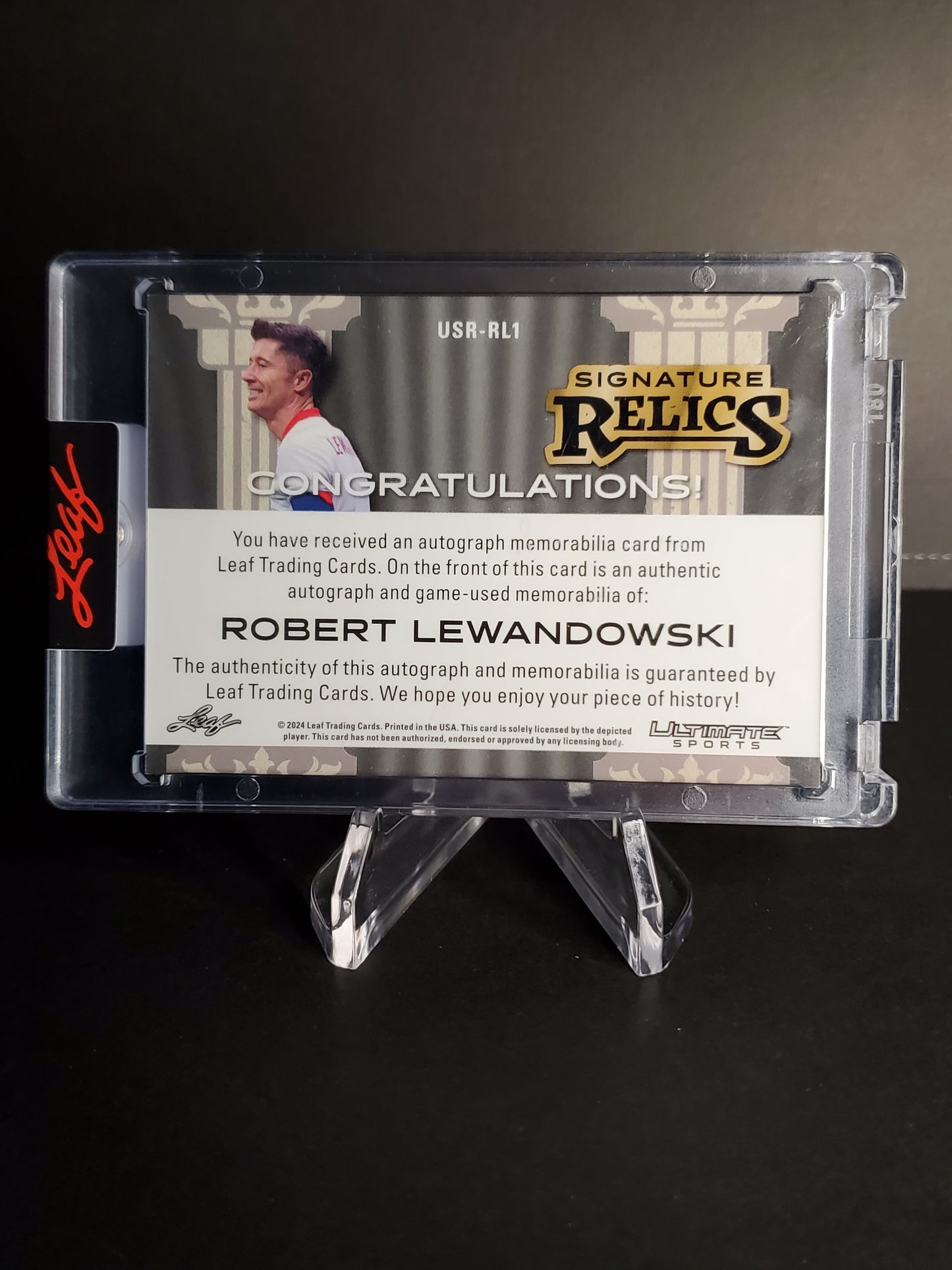 Robert Lewandowski 2024 Leaf Ultimate AUTO Game-Used (5) patches /5
