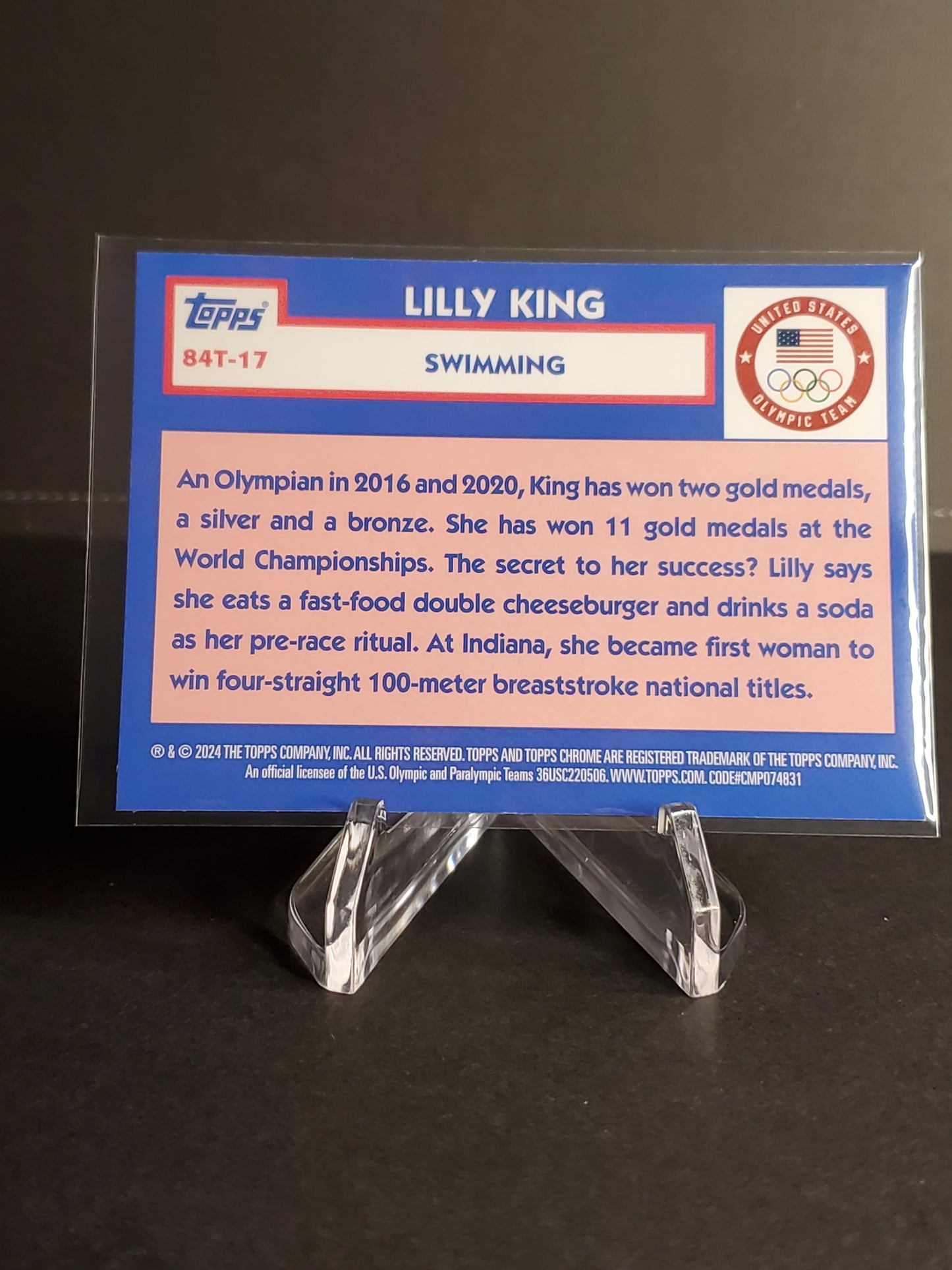 Lily King 2024 Topps Chrome US Olympic and Paraolympic Hopefuls Team USA #S4T-17