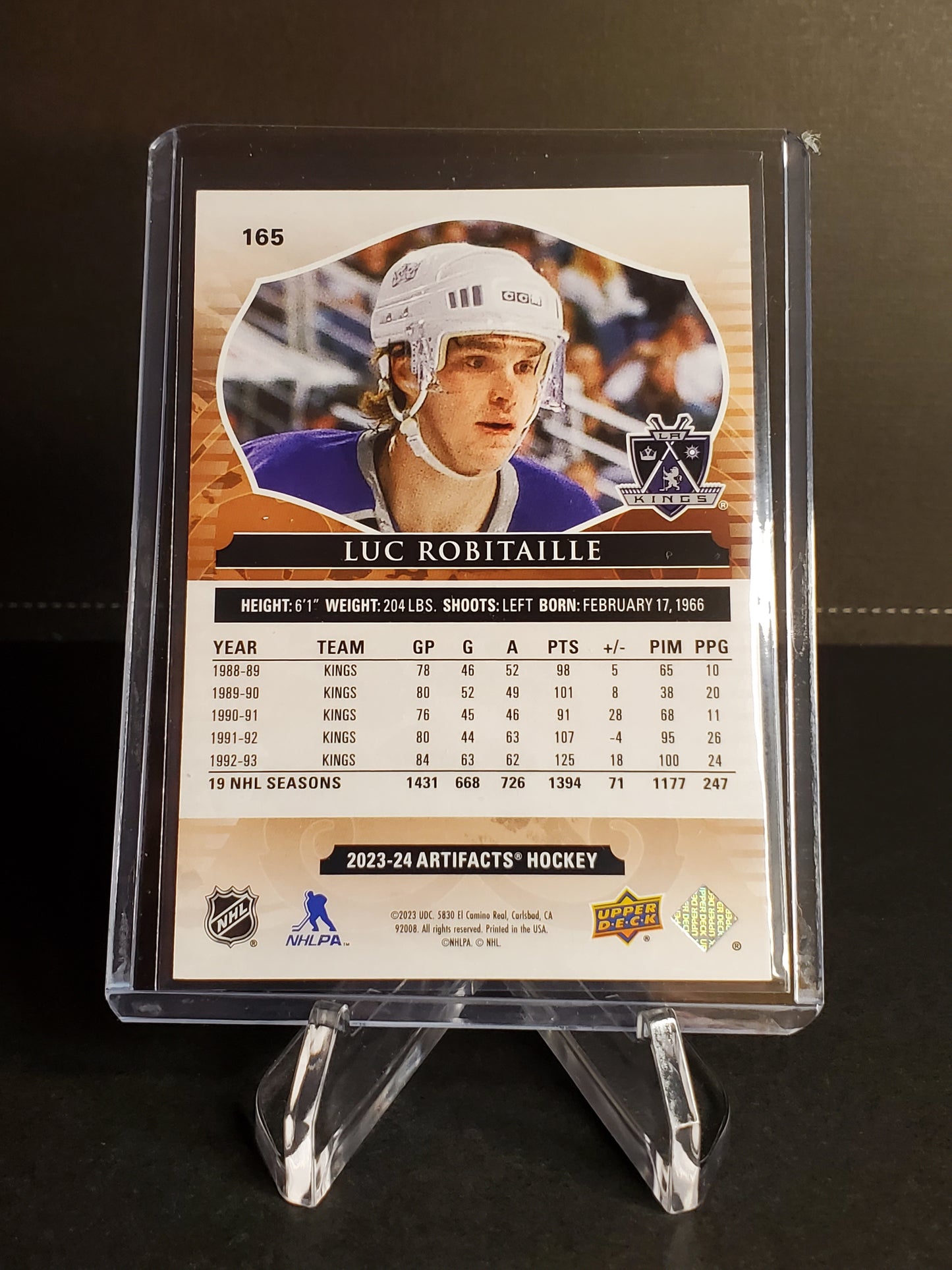 Luc Robitaille 2023-2024 UD Artifacts Hockey /499 #165