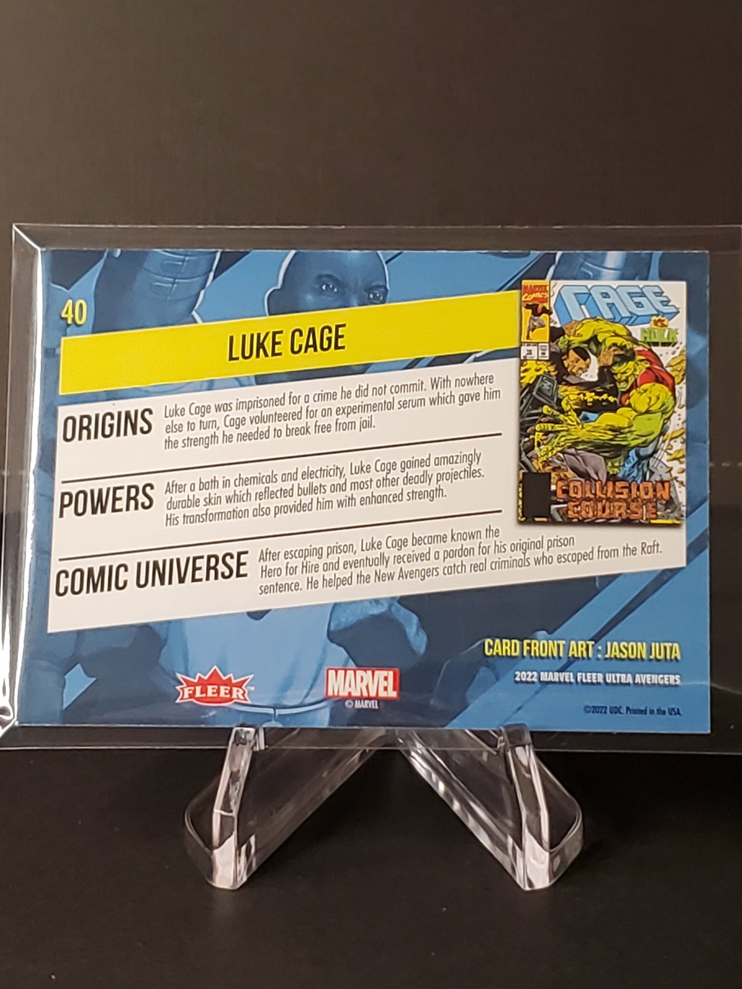 Luke Cage 2022 Fleer Ultra Avengers Green #40