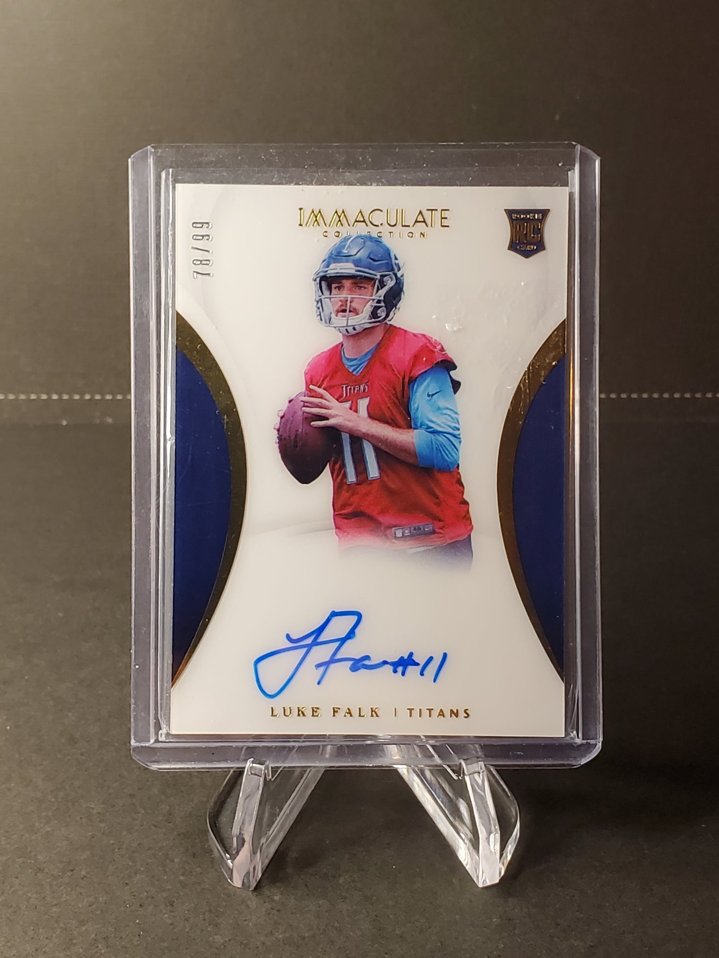 Luke Falk 2018 Panini Immaculate RC AUTO /99 #154