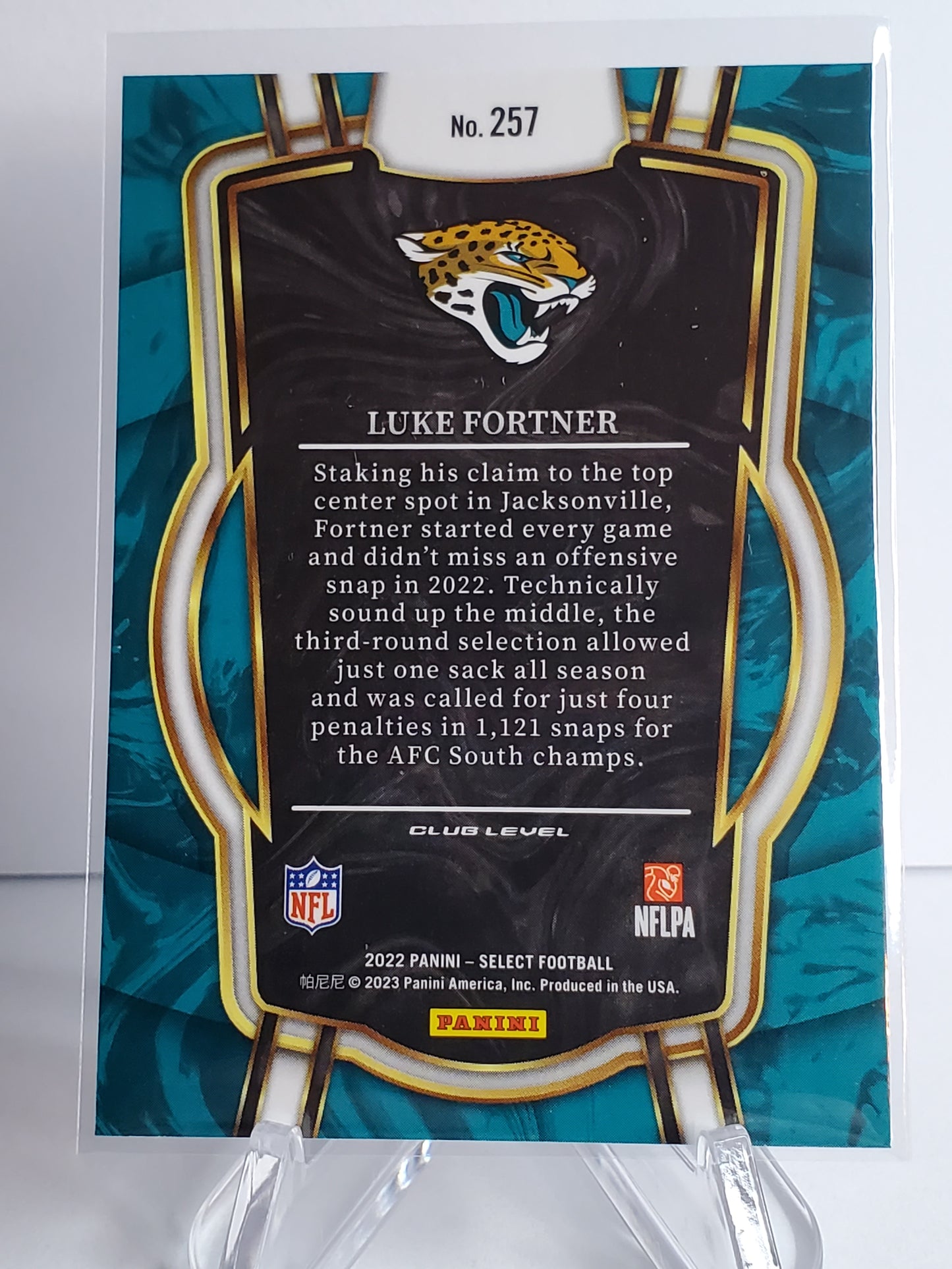 Luke Fortner 2022 Panini Select RC Club #257