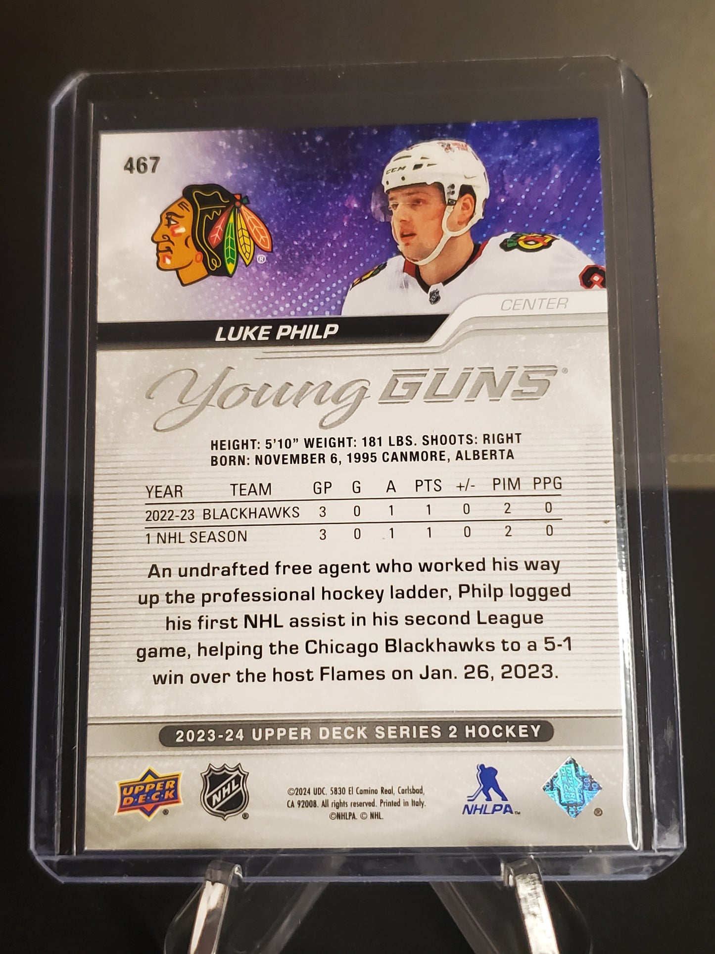 Luke Philp 2023/24 Upper Deck Series 2 Hockey Young Guns #467