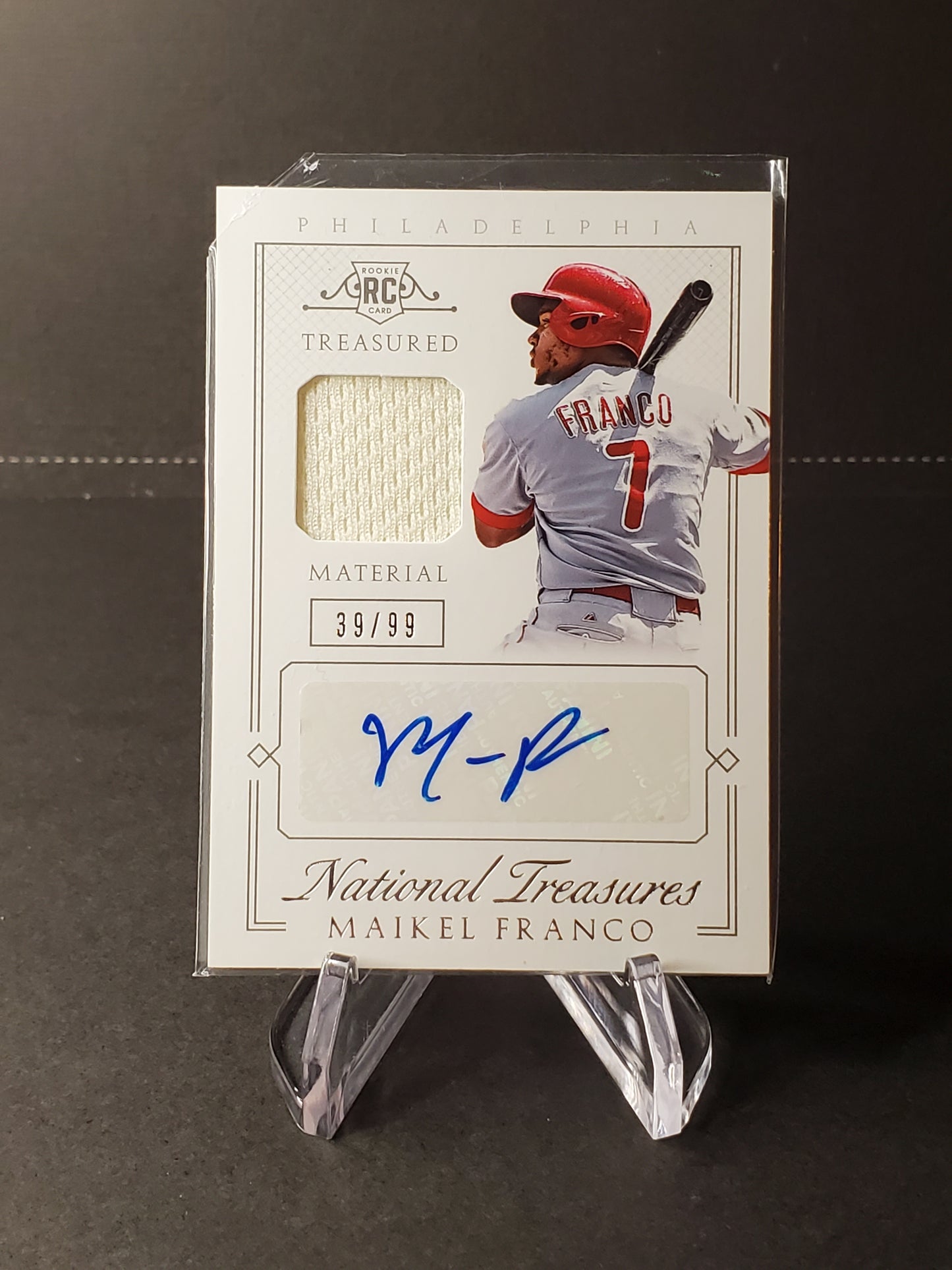 Maikel Franco 2015 Panini National Treasures /99 AUTO RC #62