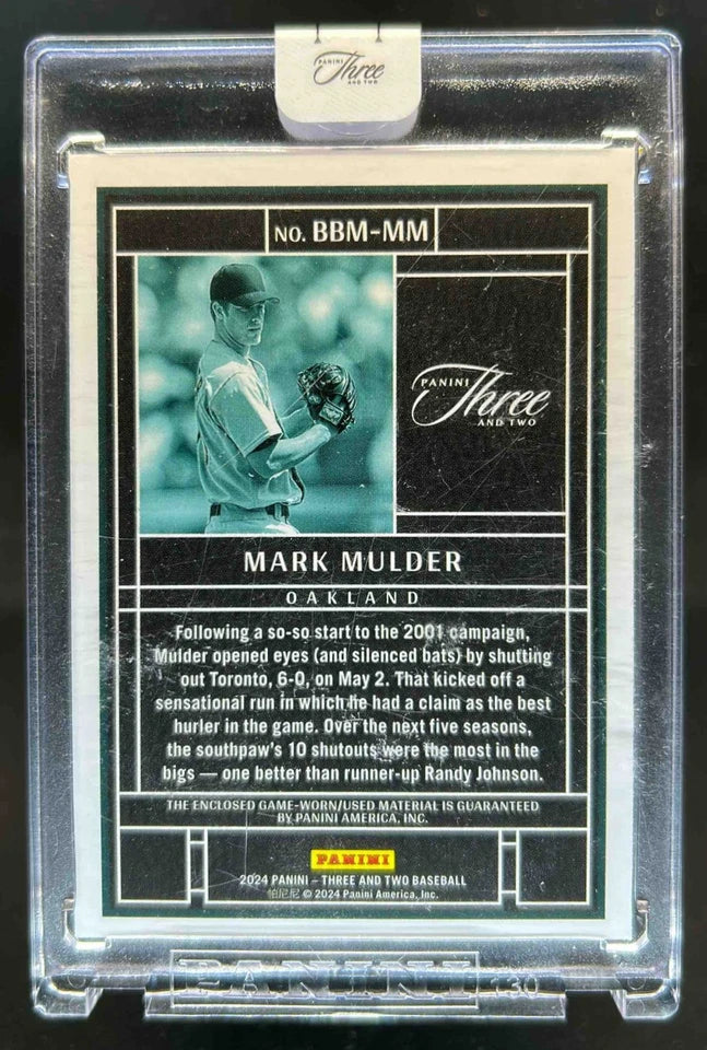 2024 Panini Three and Two Mark Mulder Baseball's Best Bat GAME USED /32 Oakland