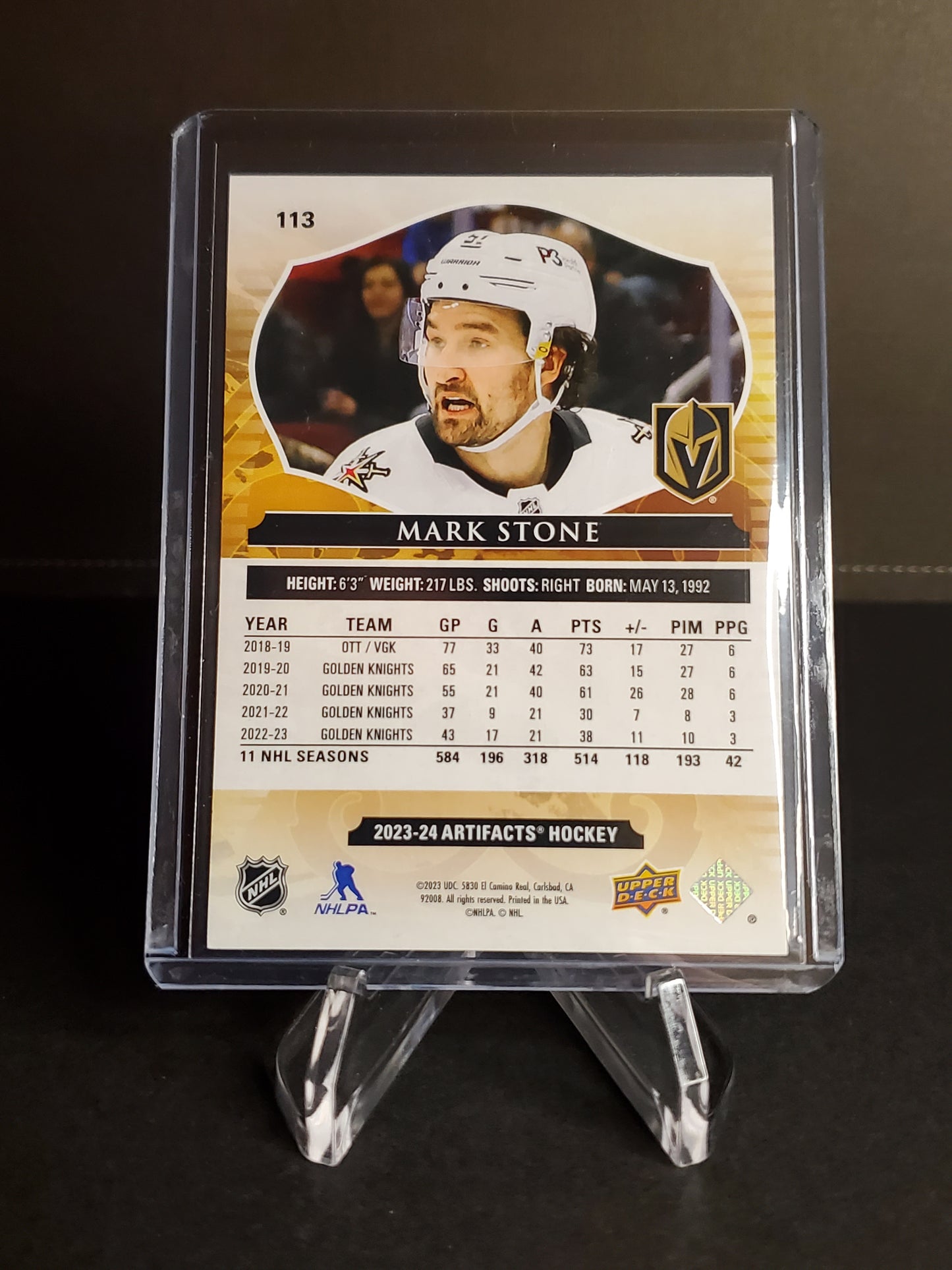 Mark Stone 2023-2024 UD Artifacts Hockey /75 #113