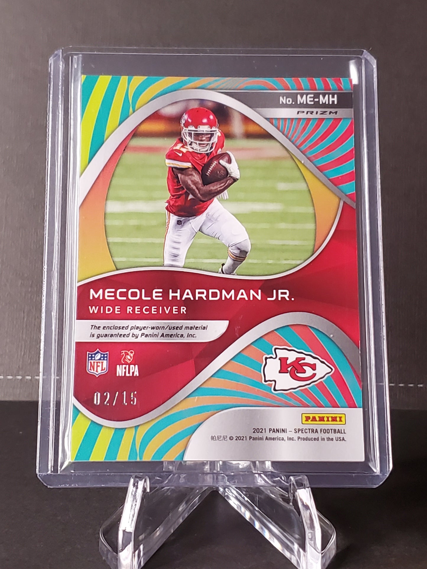 Mecole Hardman Jr 2021 Panini Spectra Mesmerizing - Game Worn Jersey Patch #ME-MH, /15