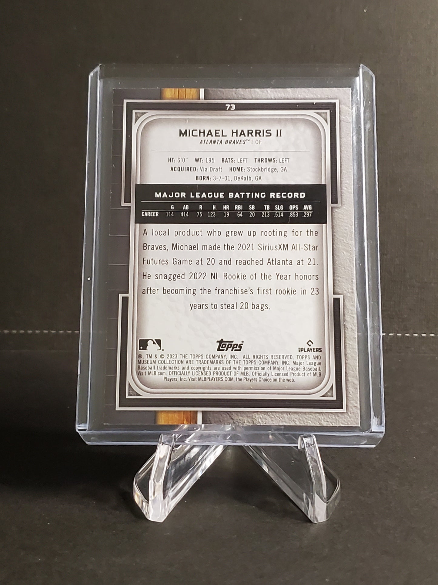 Michael Harris II 2023 Topps Museum Collection RC #73 /150