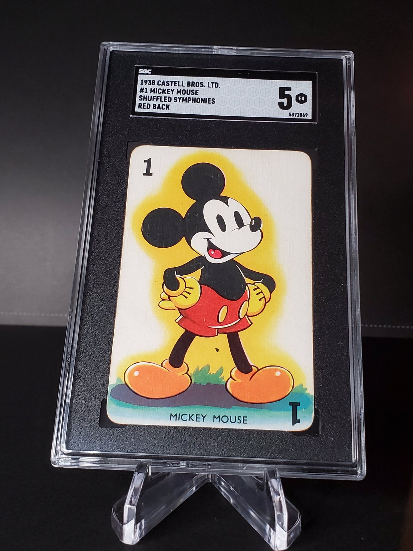 Mickey Mouse 1938 Castell Brothers Disney Shuffled Symphonies Red Back SGC 5