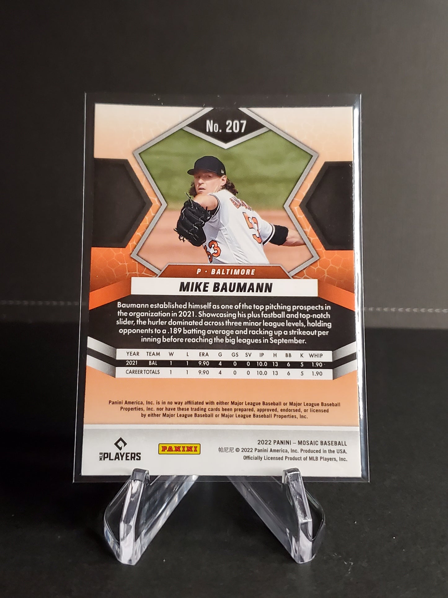 Mike Baumann 2022 Panini Mosaic RC #207
