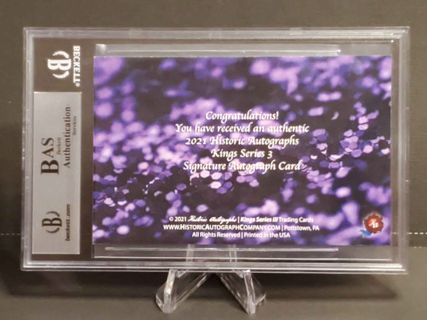 Mike Singletary 2023 Historic Autographs Kings National Edition AUTO - Silver