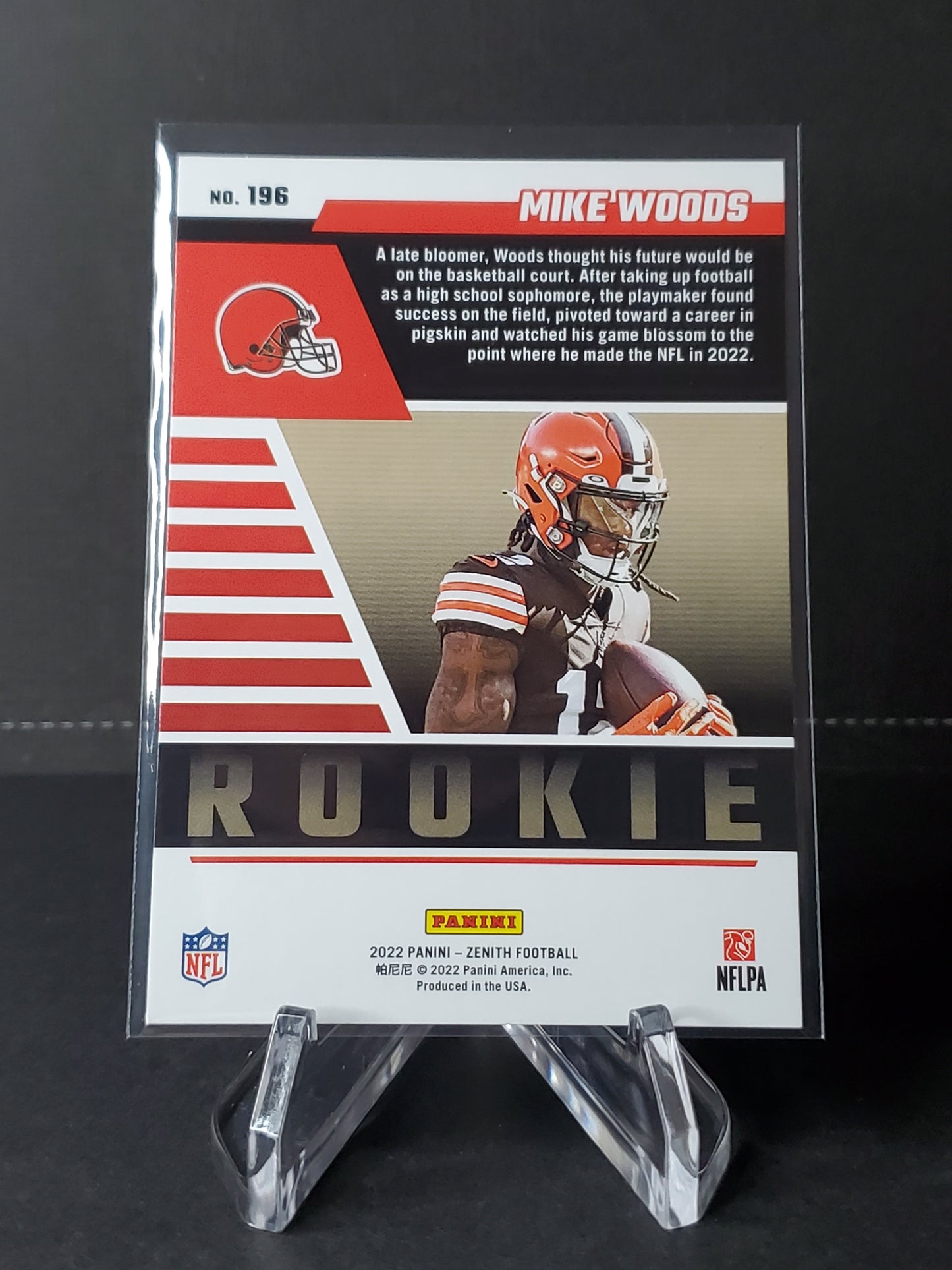 Mike Woods 2022 Panini Zenith Football RC #196
