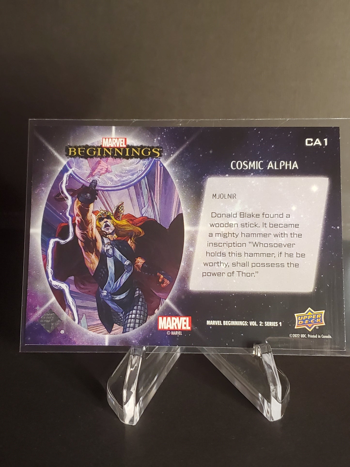 Mjolnir 2022 UD Marvel Beginnings Volume 2 Series 1 Cosmic Alpha #CA1