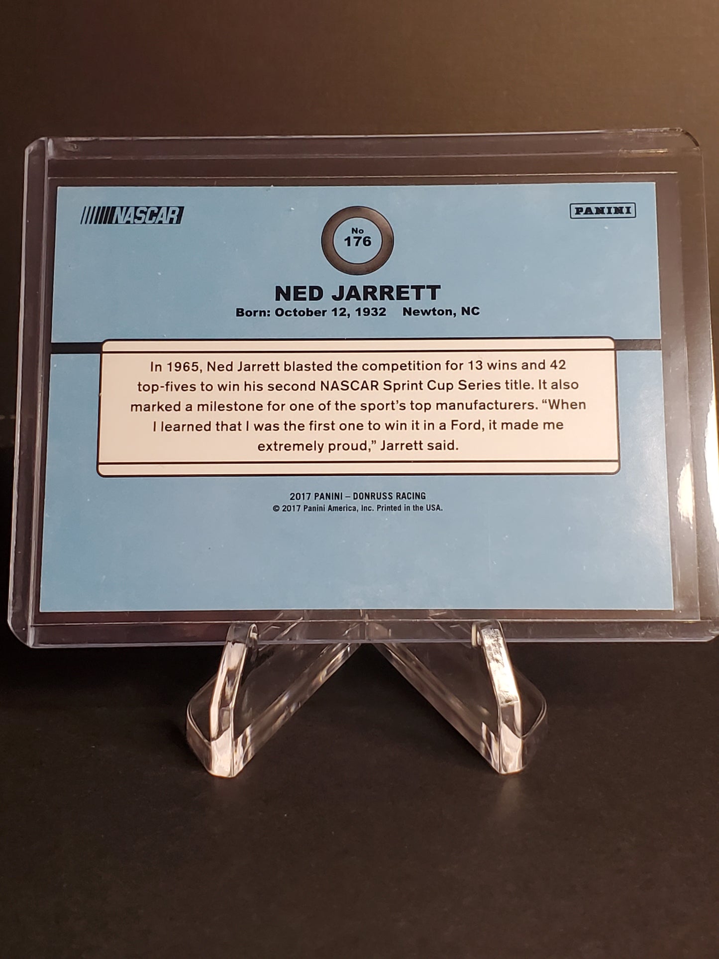 Ned Jarrett 2017 Panini Donruss Racing /499 #176