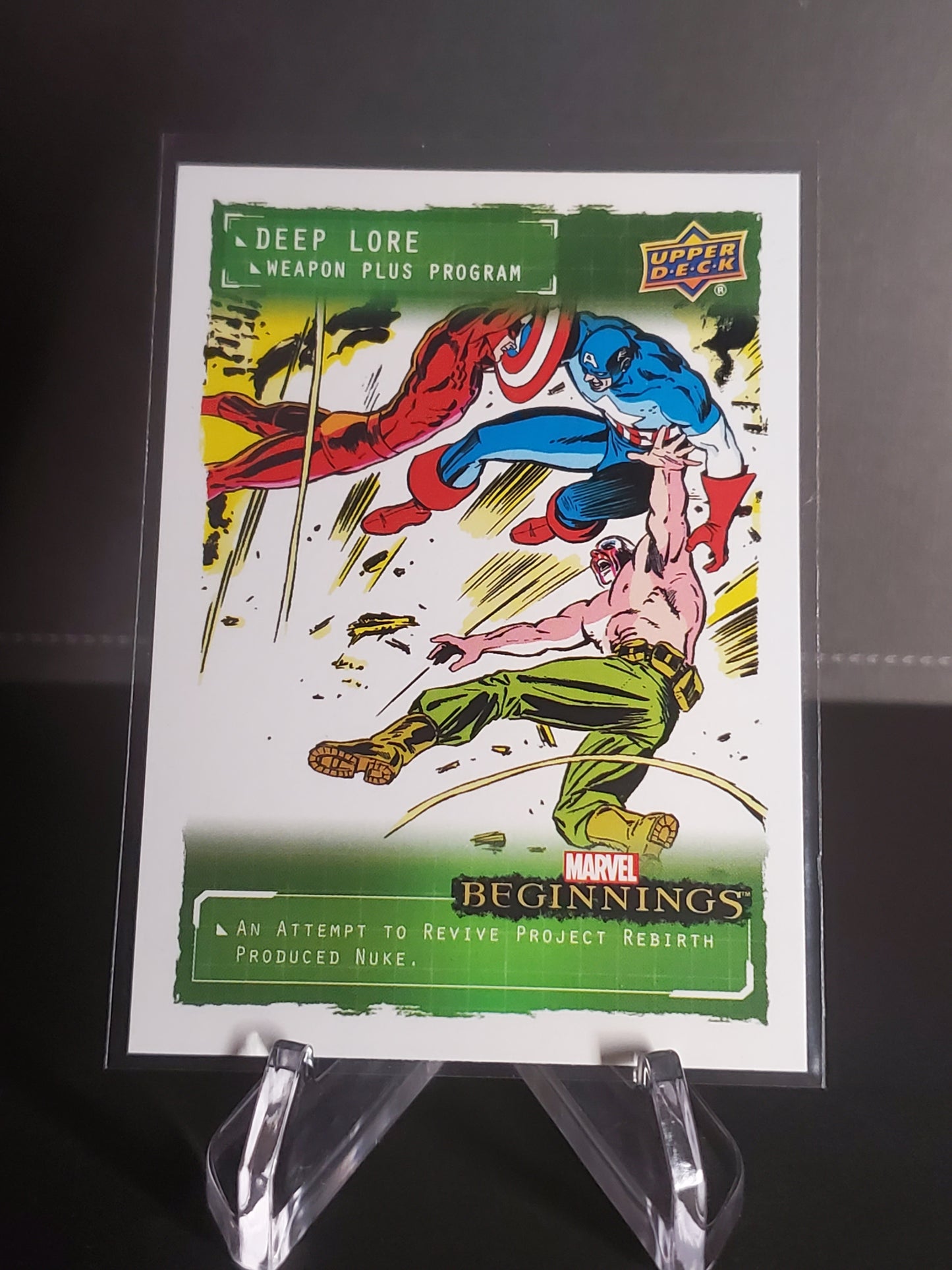 Nuke 2022 UD Marvel Beginnings Volume 2 Series 1 Deeo Lore Weapons Plus #DLWP9